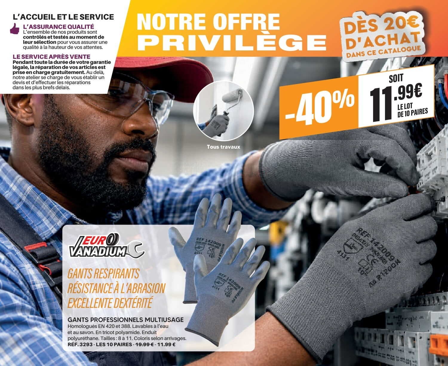 Gants euro vanadium