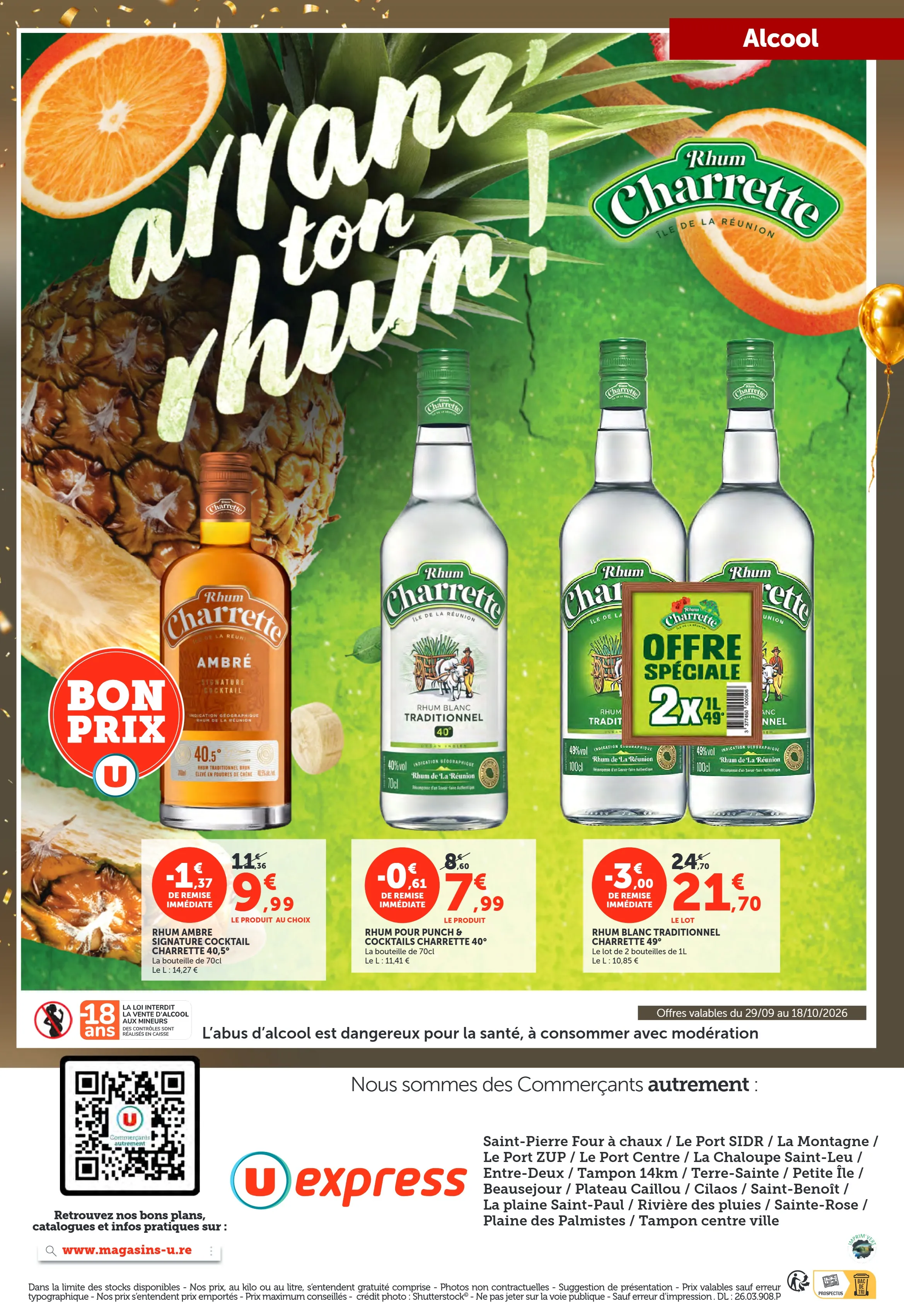 Rhum blanc traditionnel charrette 49°