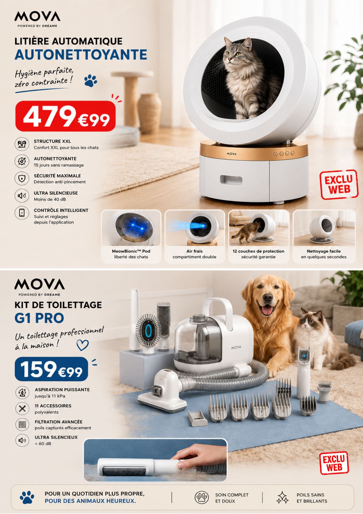 Kit de toilettage g1 pro
