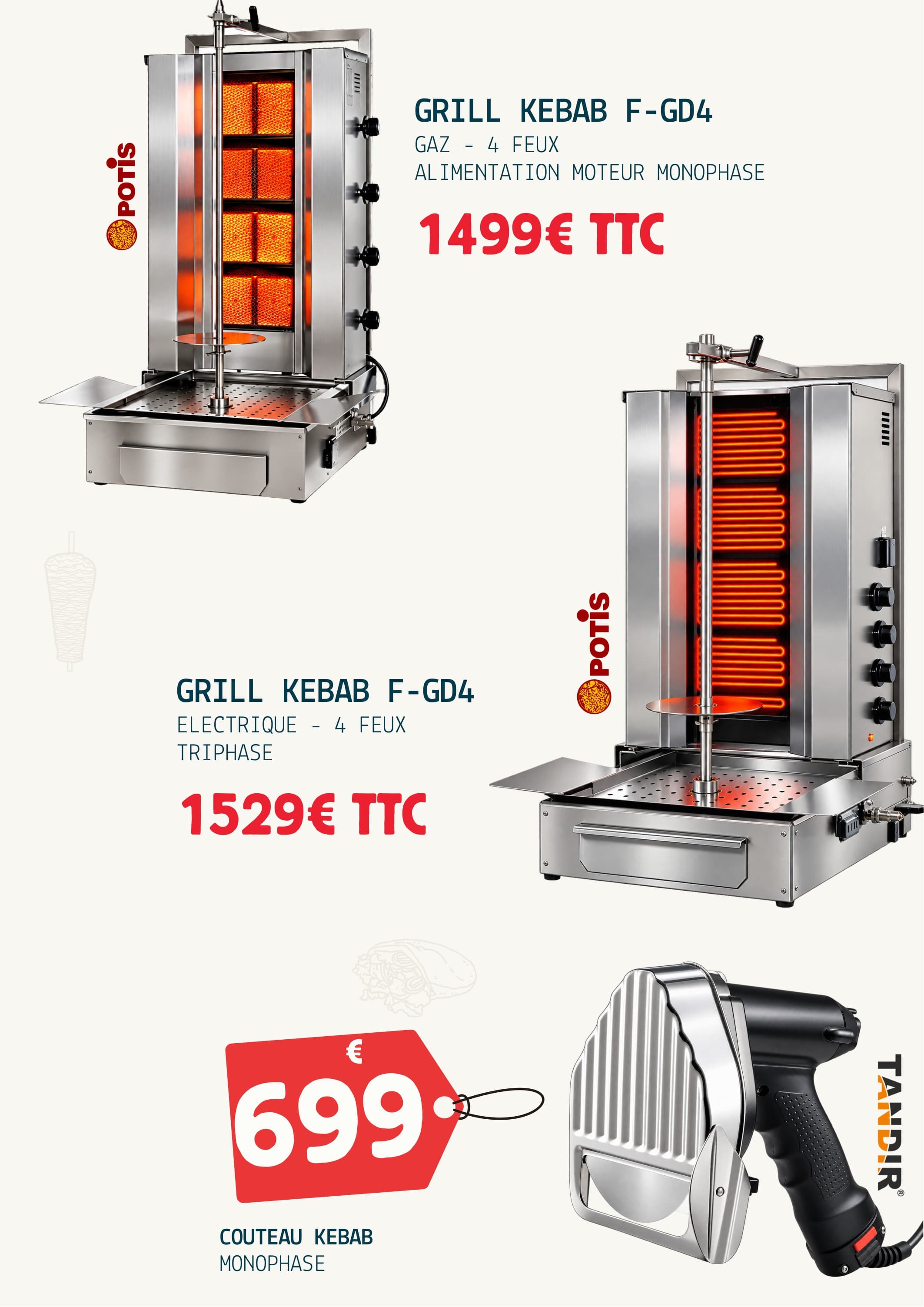 Couteau kebab