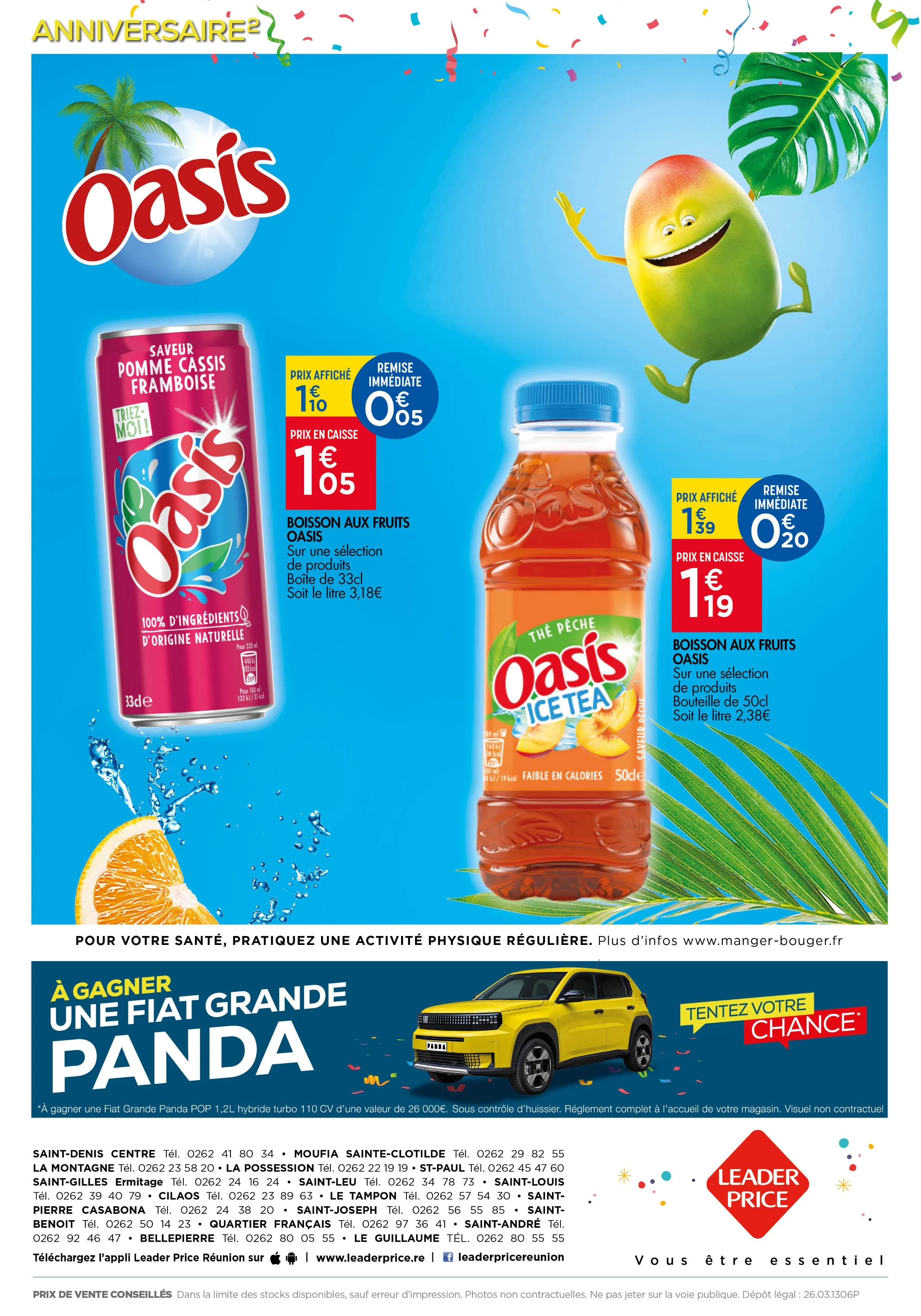 Oasis Ice Tea Thé Pêche