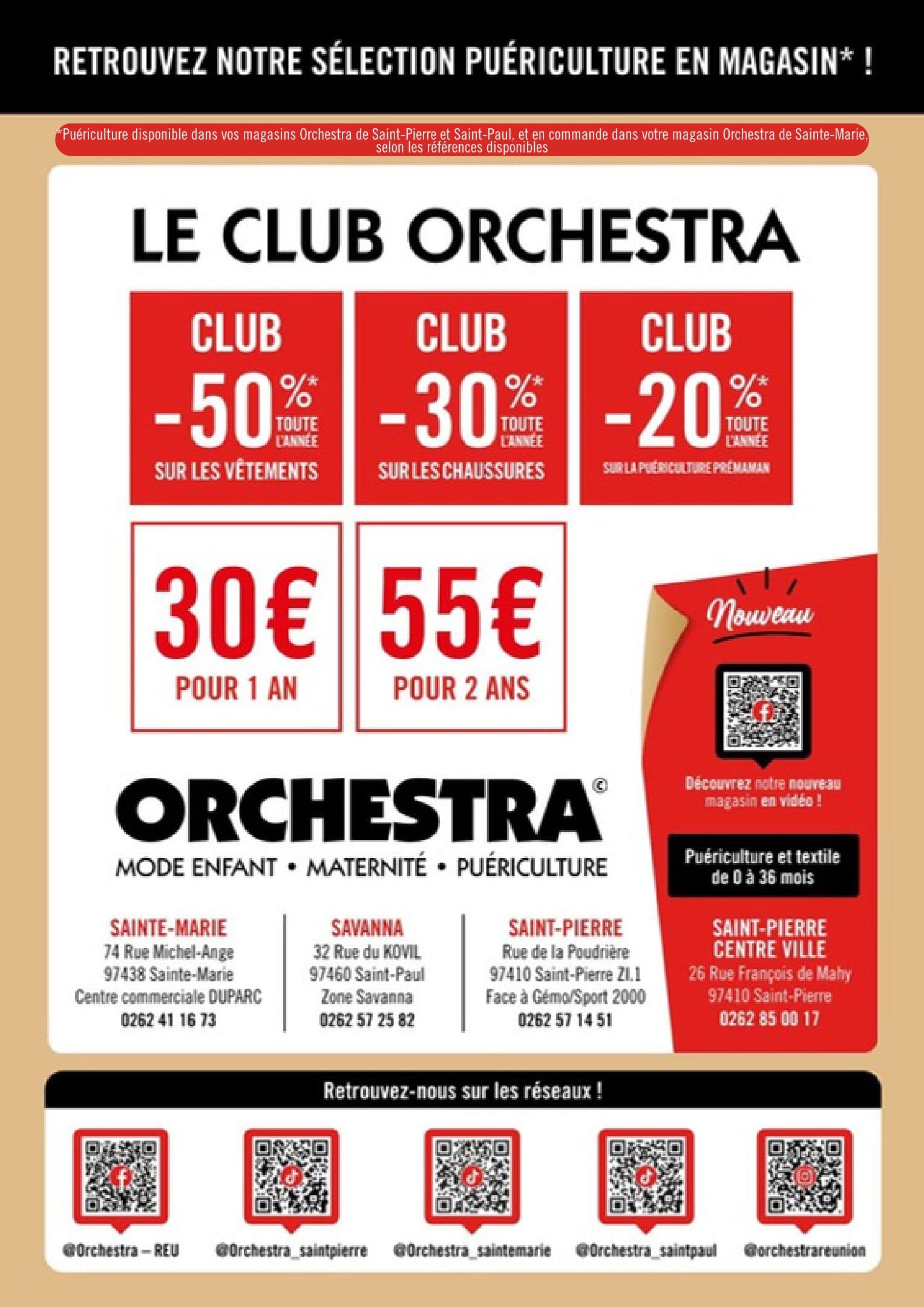 Adhésion club orchestra 2 ans