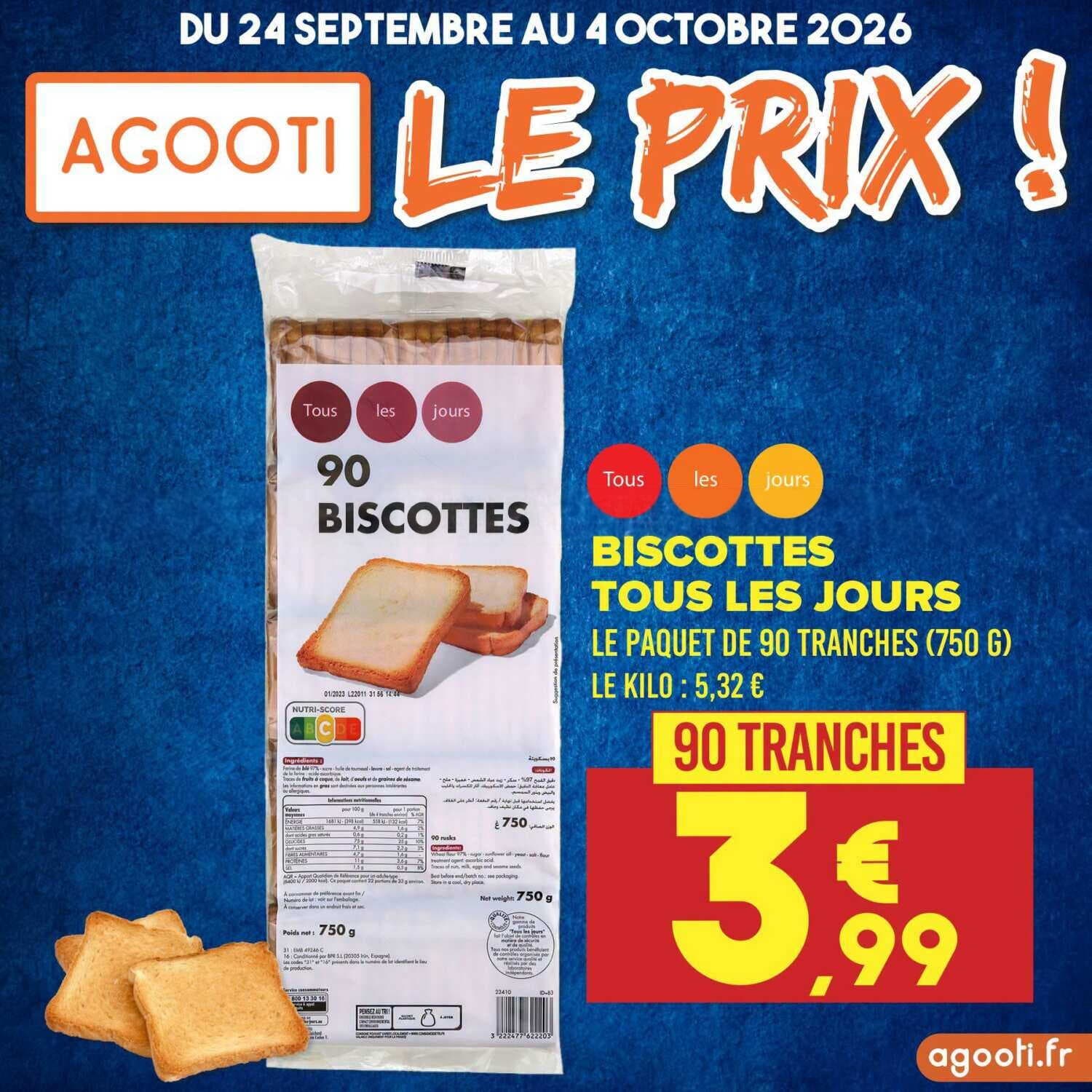 Biscottes tous les jours