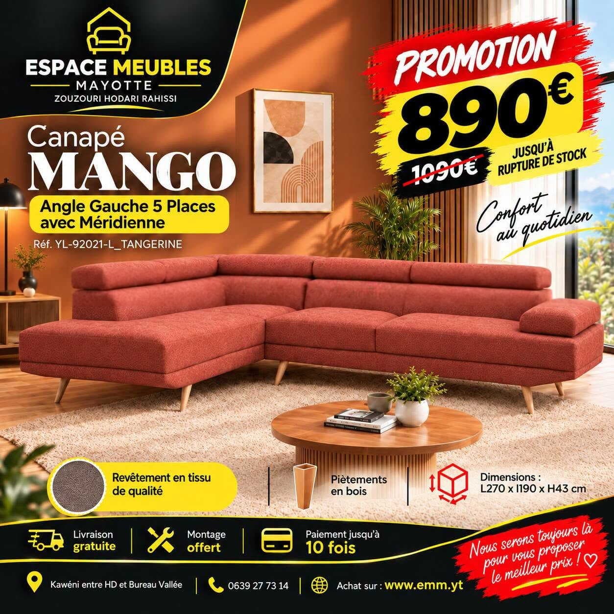Canapé mango
