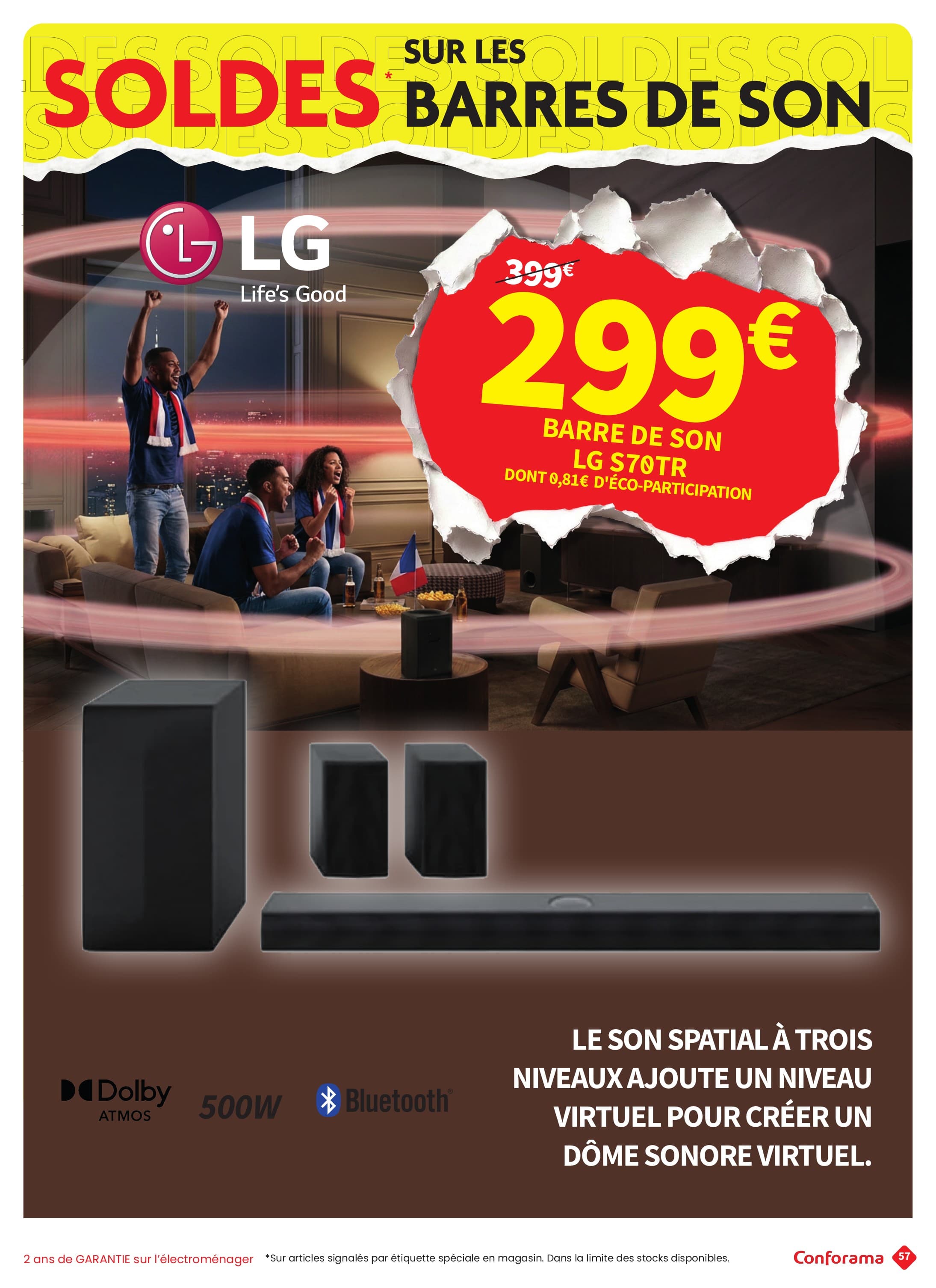 Barre de son lg s70tr