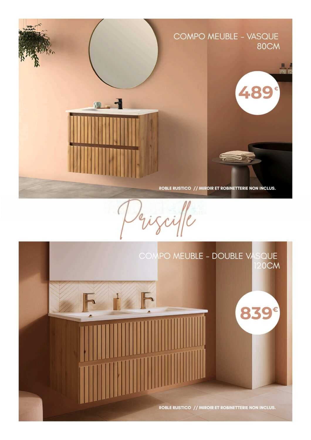 Compo meuble - double vasque 120cm