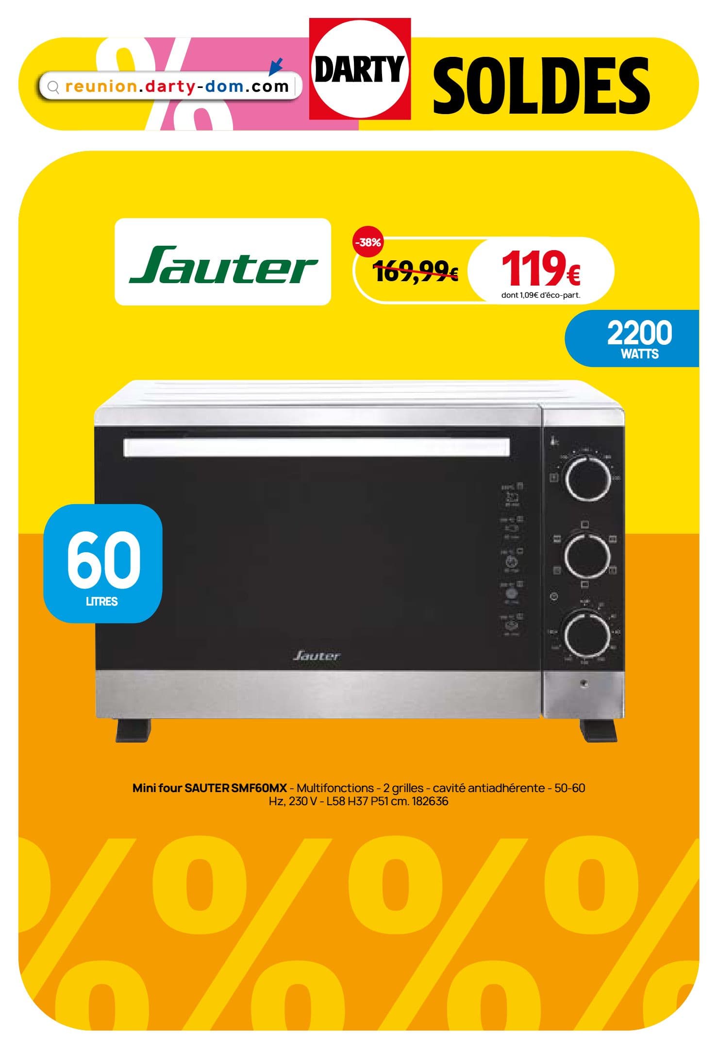 Mini four sauter smf60mx