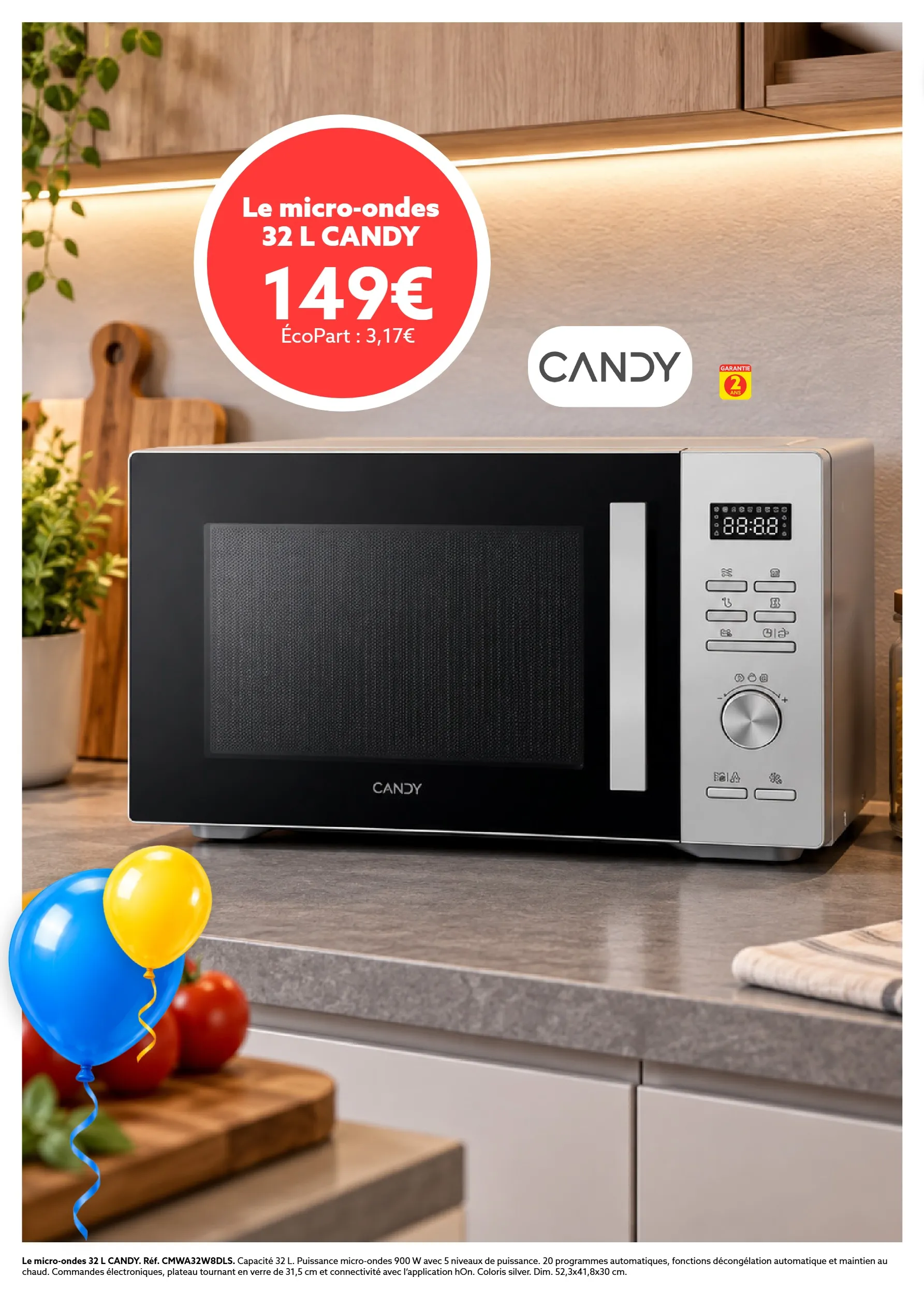 Le micro-ondes 32 l candy