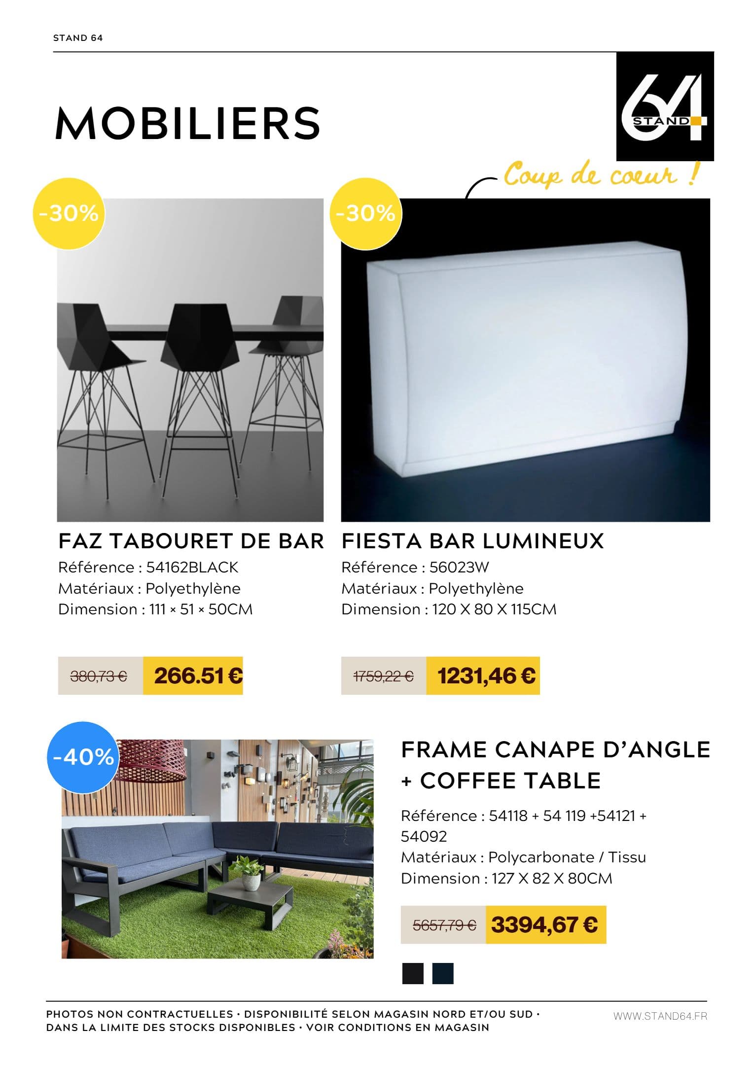 Frame canape d’angle + coffee table