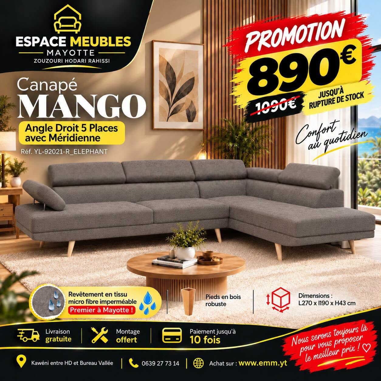 Canapé mango