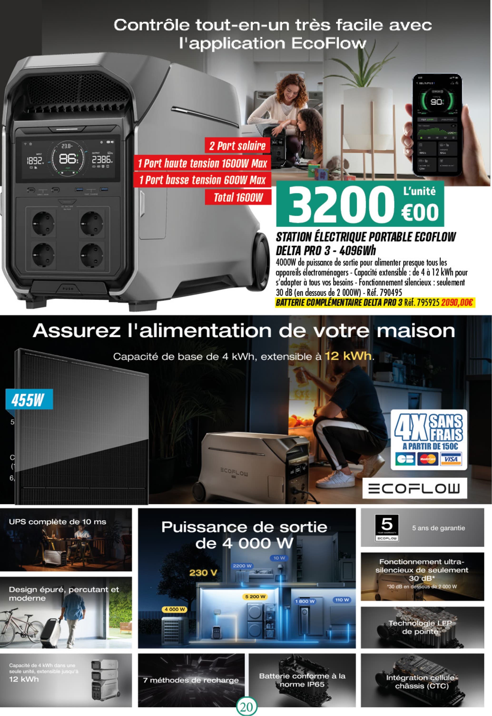 Batterie complémentaire delta pro 3