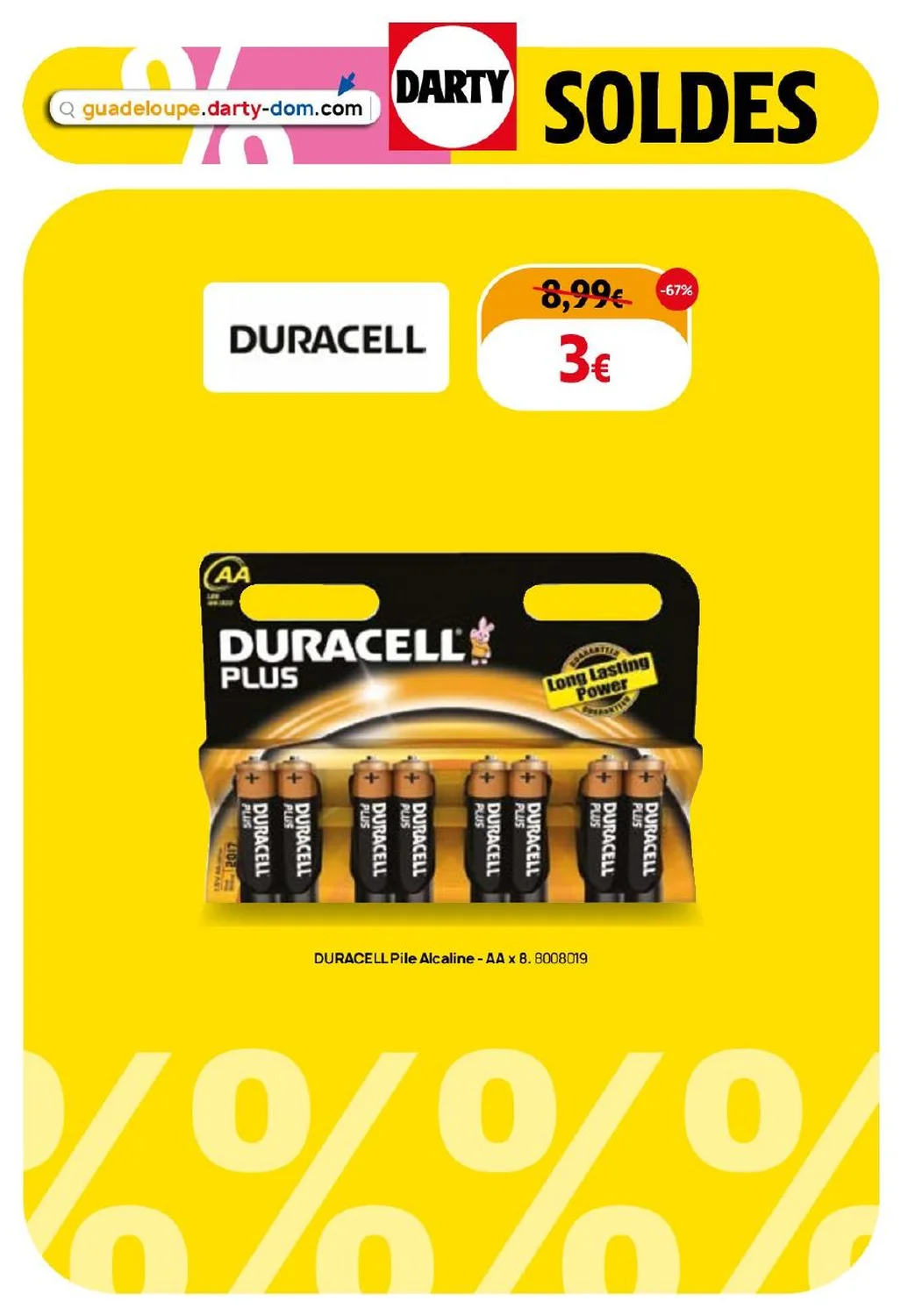Duracell pile alcaline - aa x 8