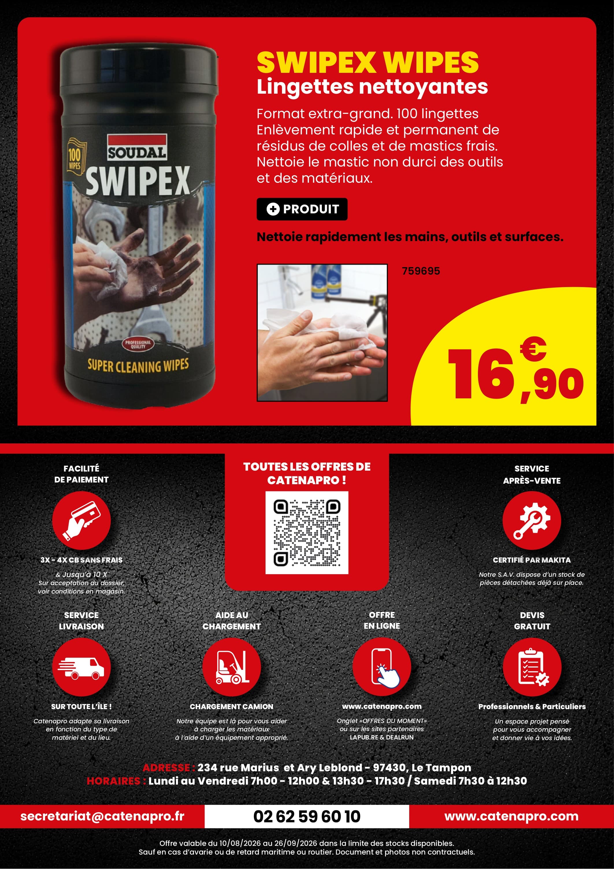 Swipex wipes lingettes nettoyantes