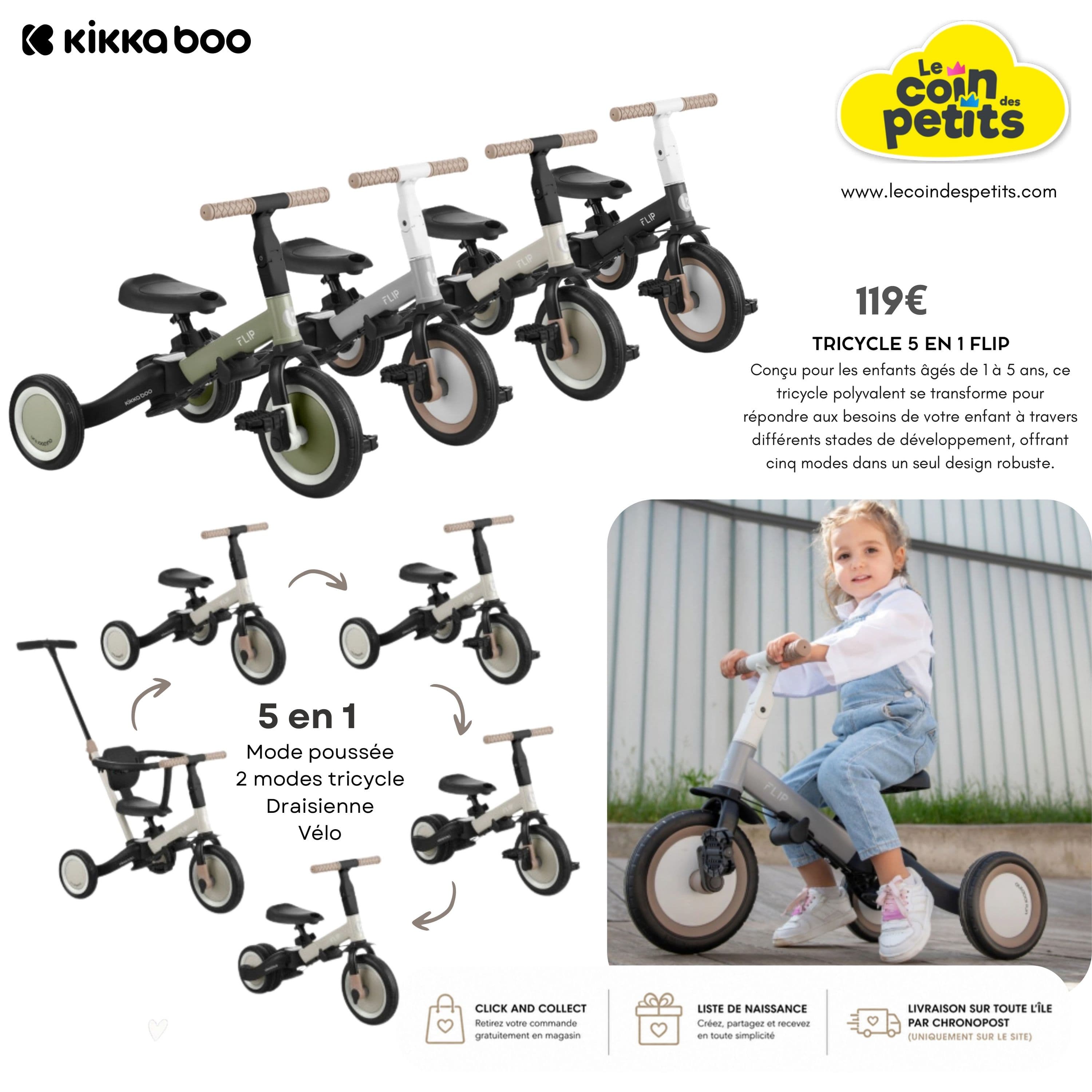 Tricycle 5 en 1 flip