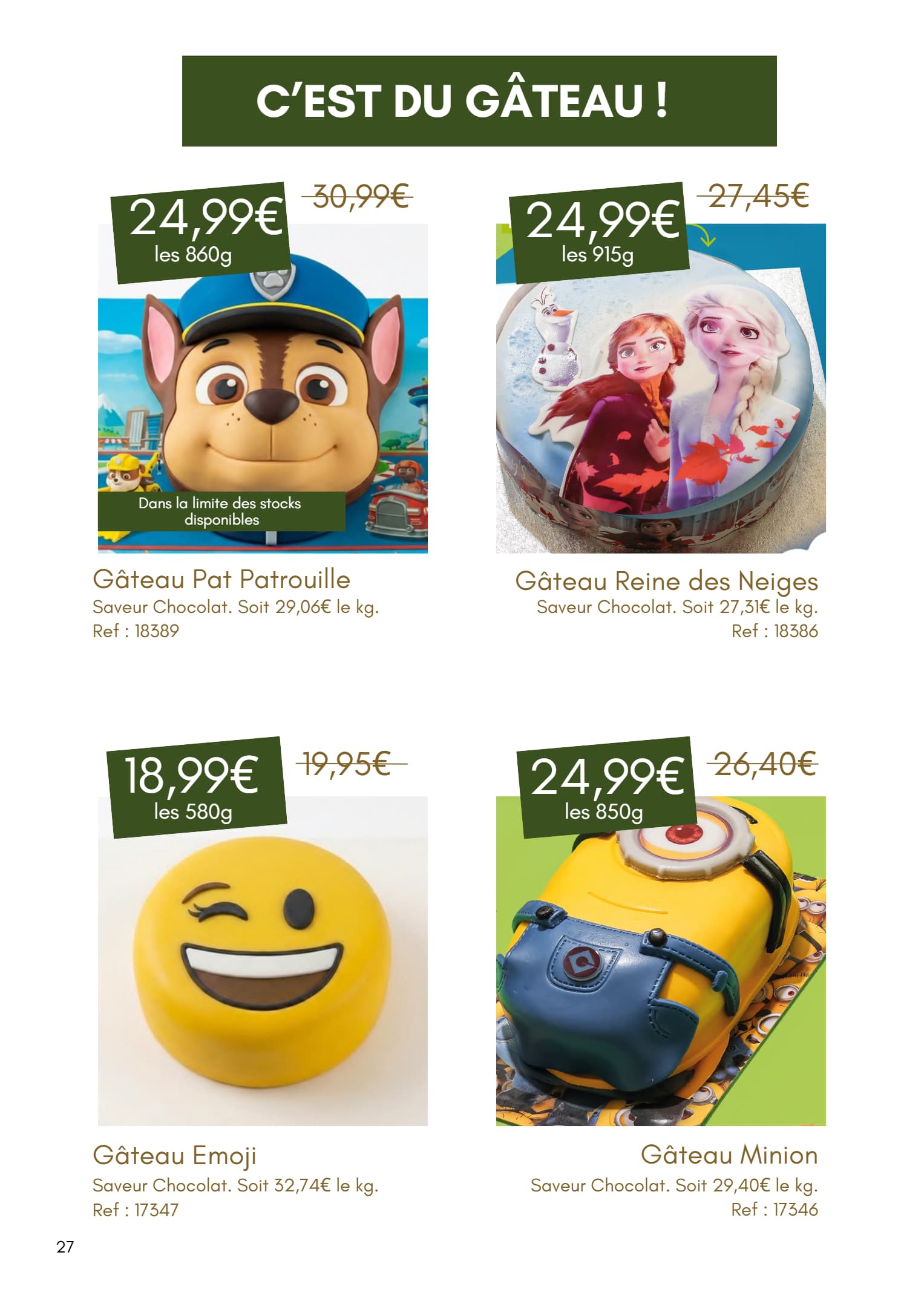 Gâteau minion