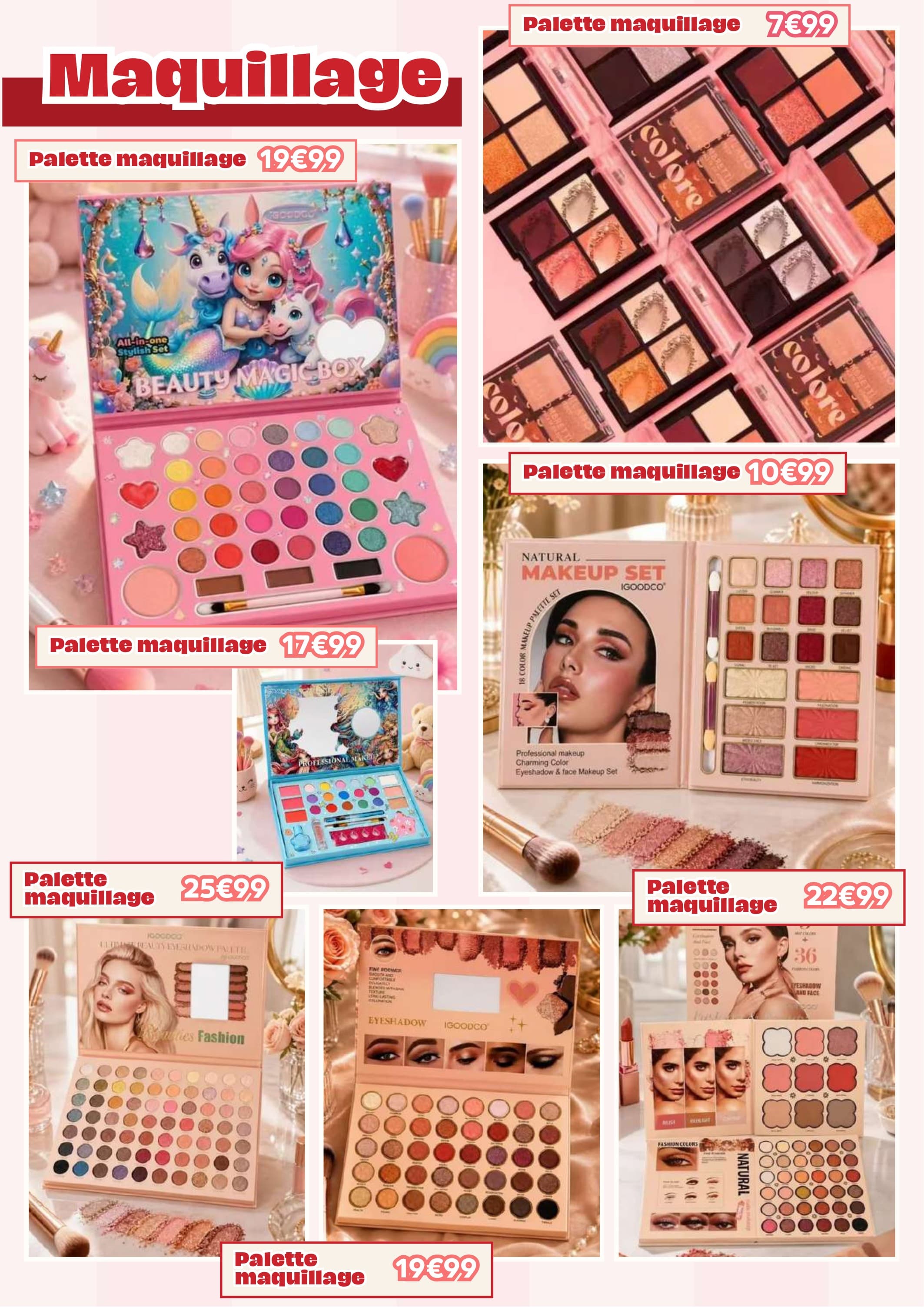 Palette maquillage