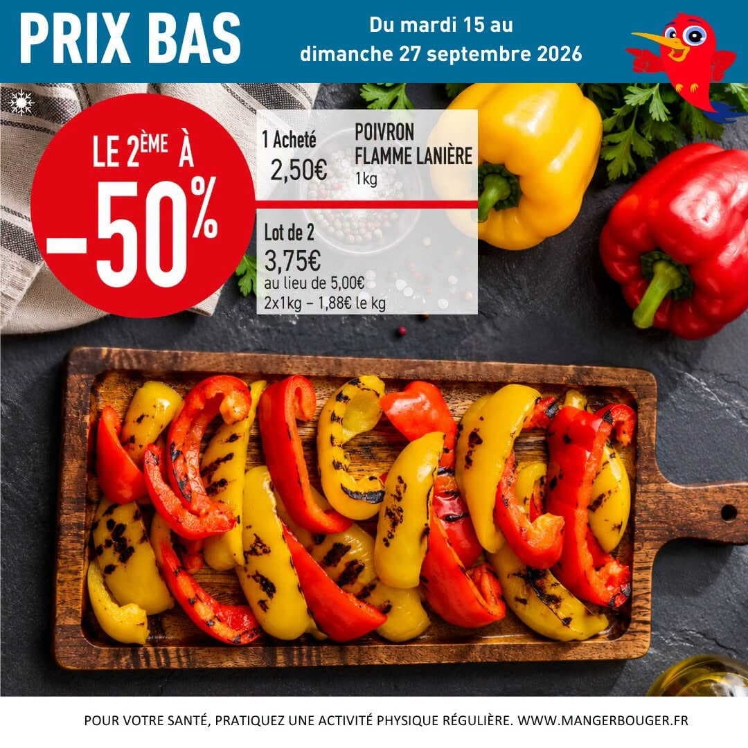 Poivron flamme lanière