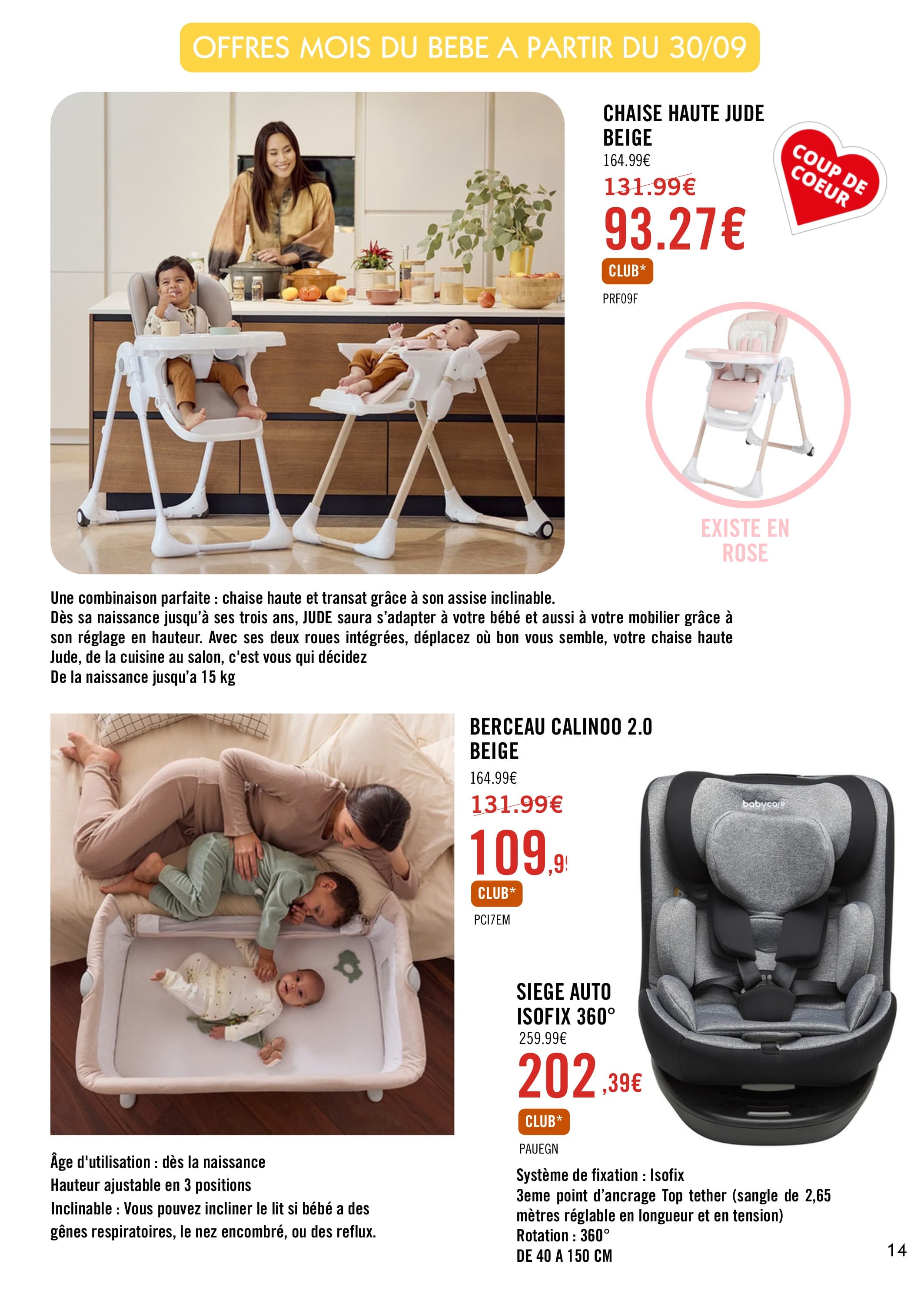 Siege auto isofix 360°