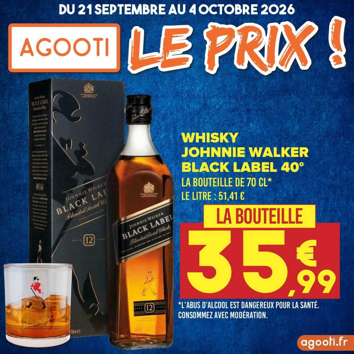 Whisky johnnie walker black label 40°