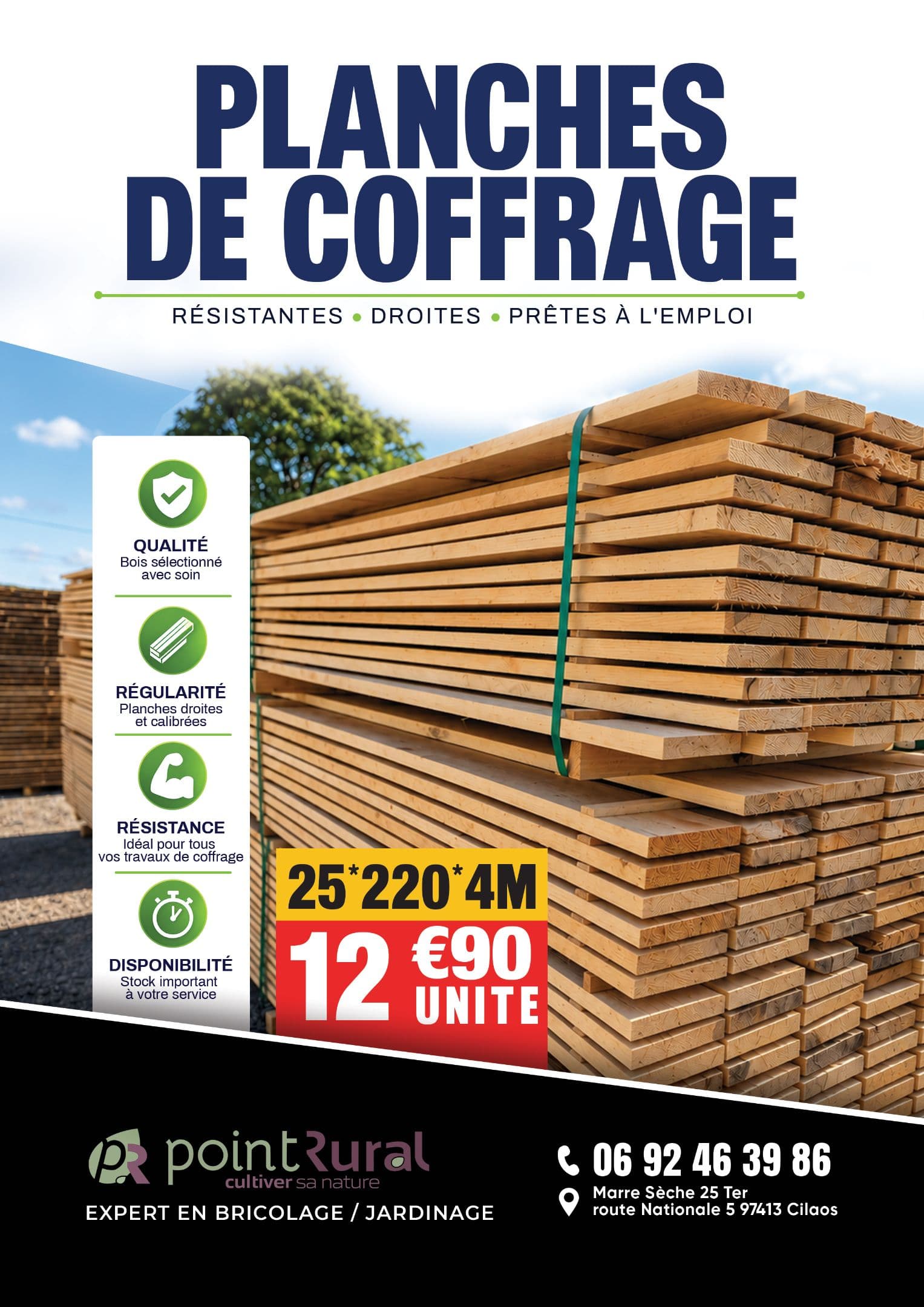 Planches de coffrage