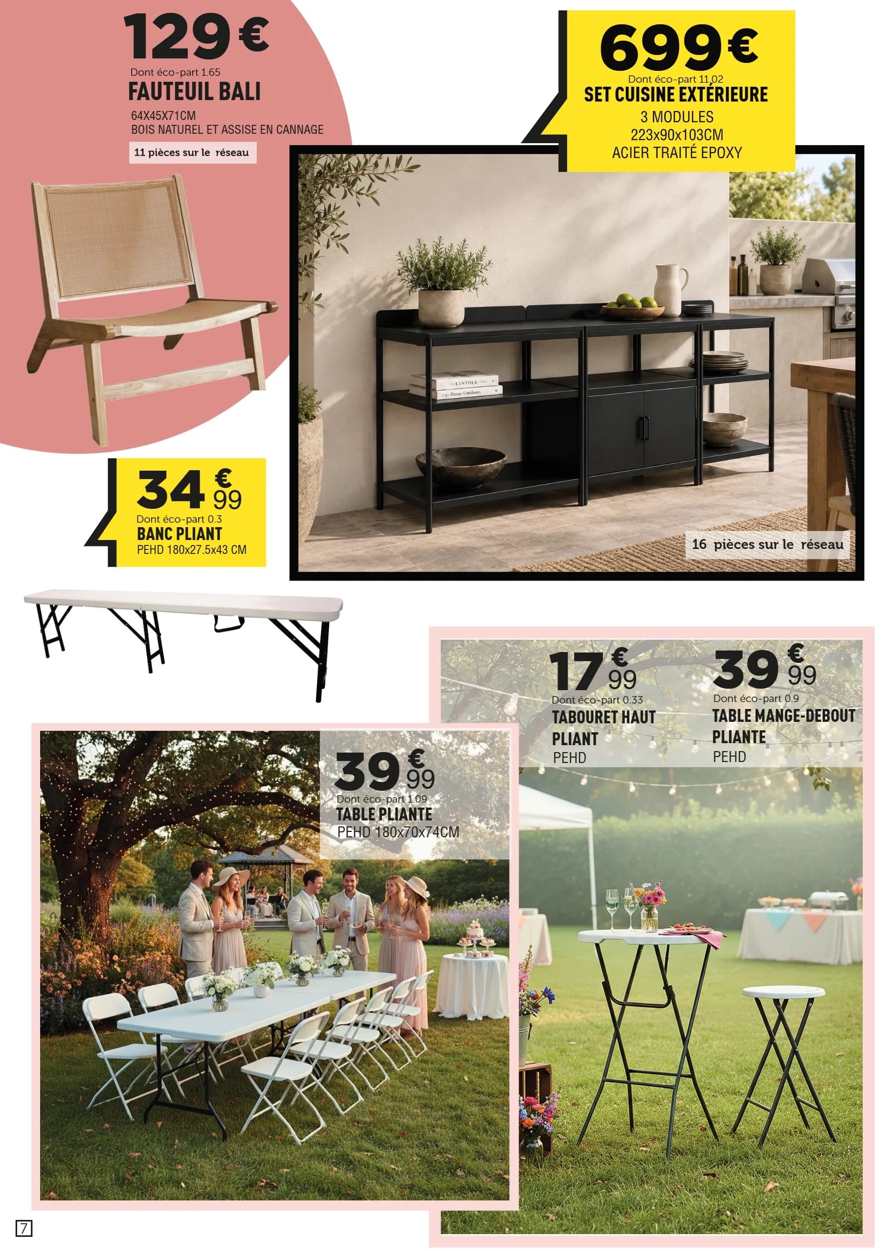 Table mange-debout pliante