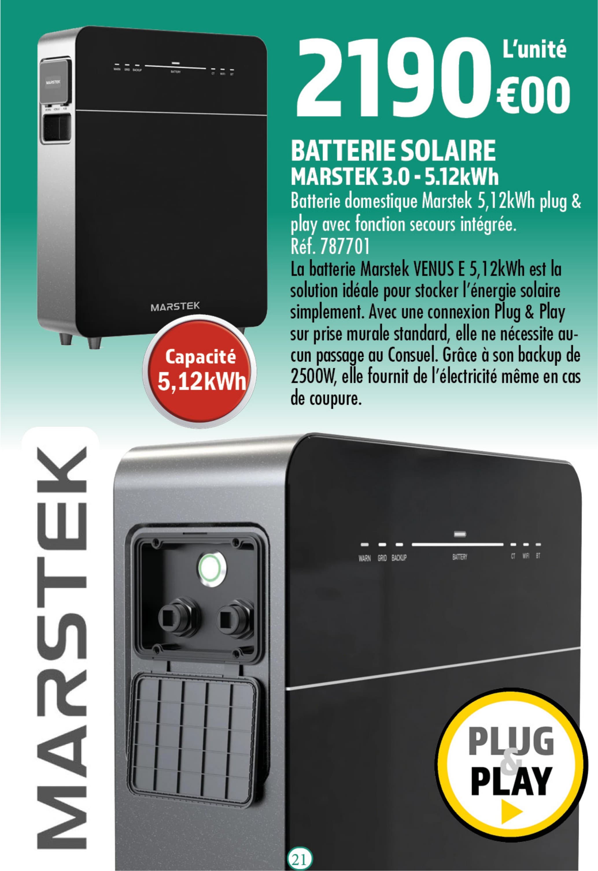Batterie solaire marstek 3.0 - 5.12kwh