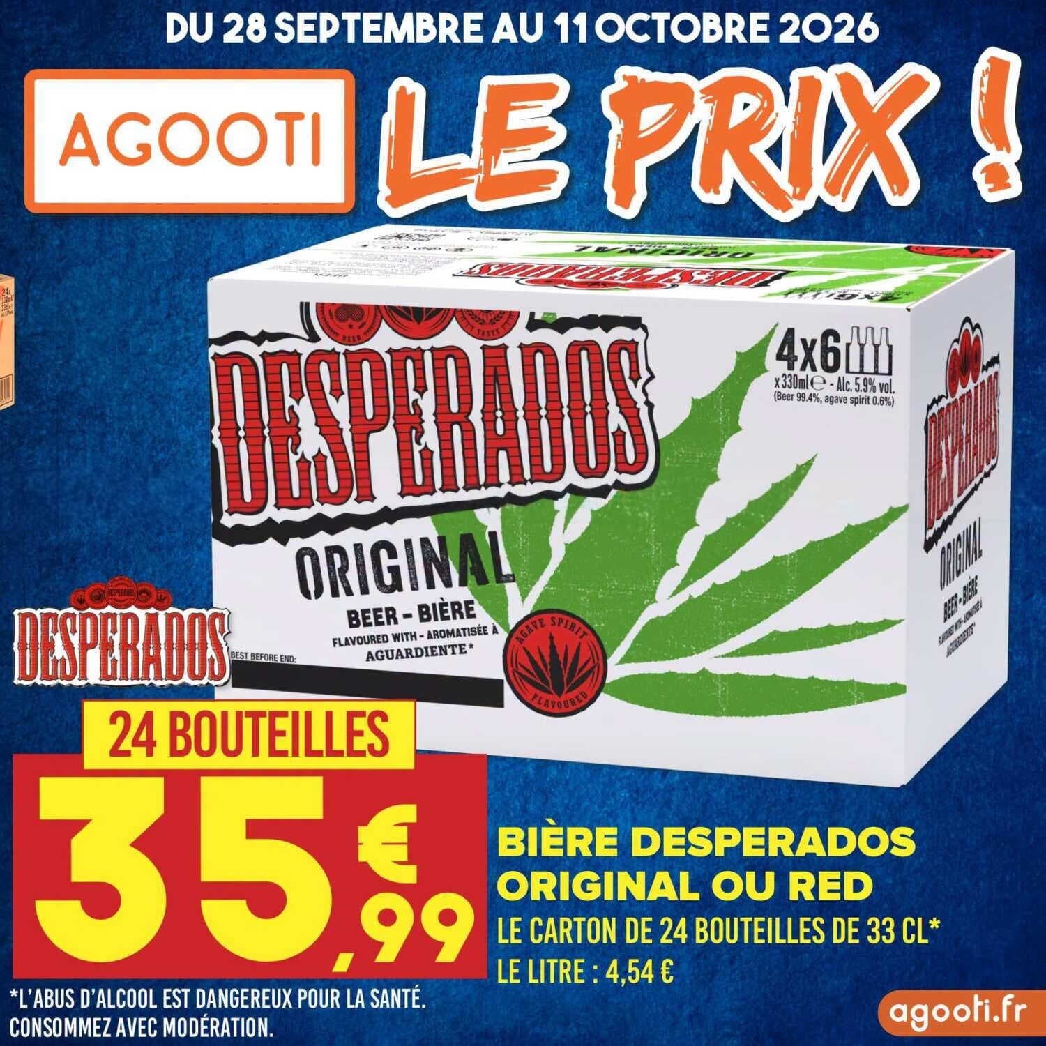 Bière desperados original ou red