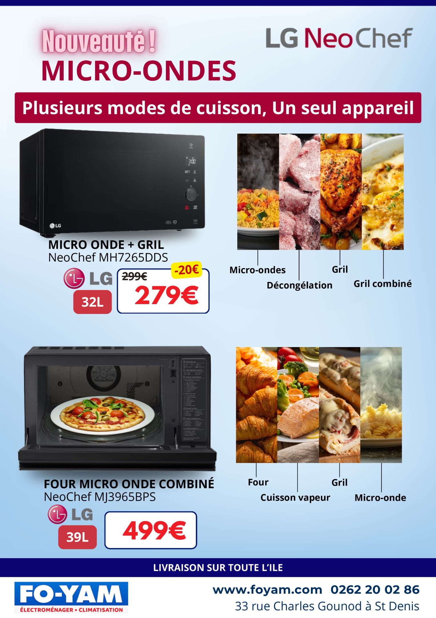 Four Micro Onde Combiné NeoChef MJ3965BPS