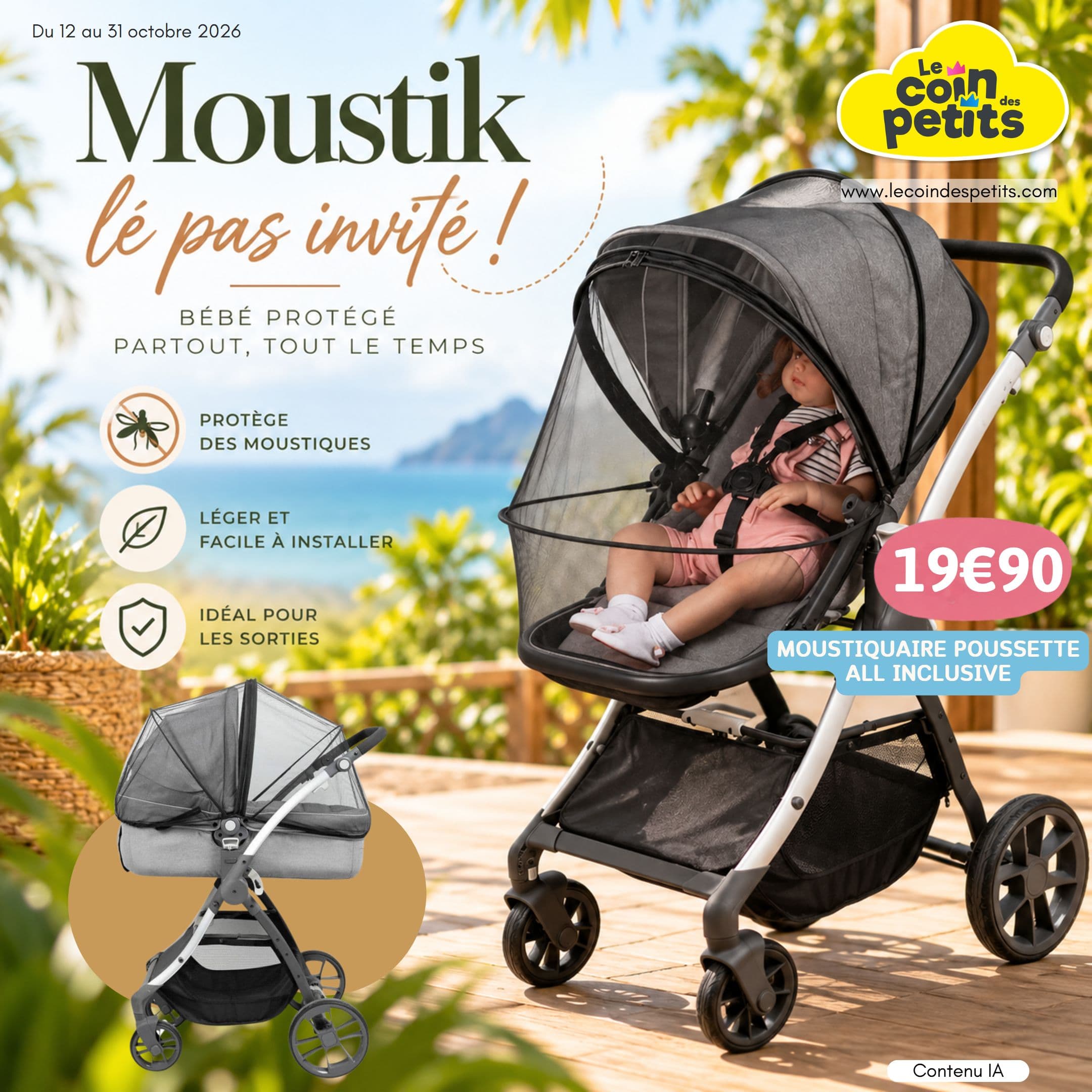Moustik Moustiquaire Poussette