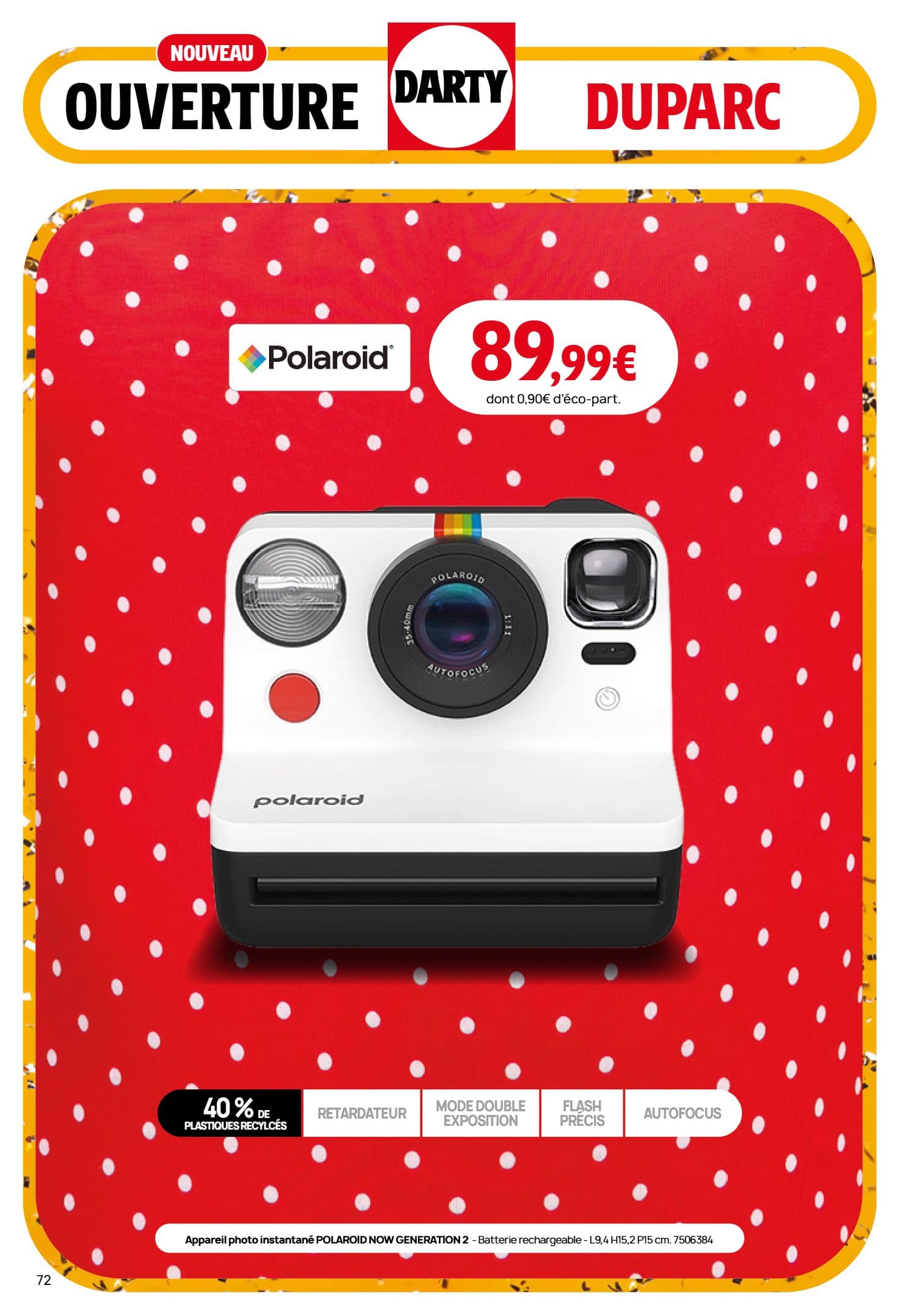 Appareil photo instantané polaroid now generation 2