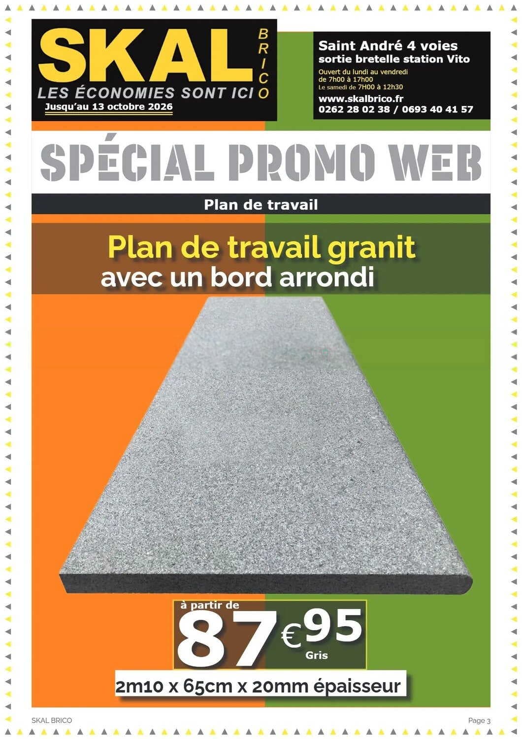 Plan de travail granit