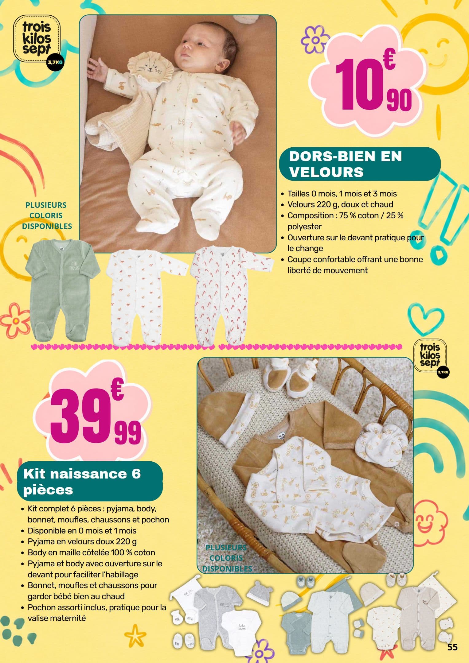 Kit naissance 6 pièces