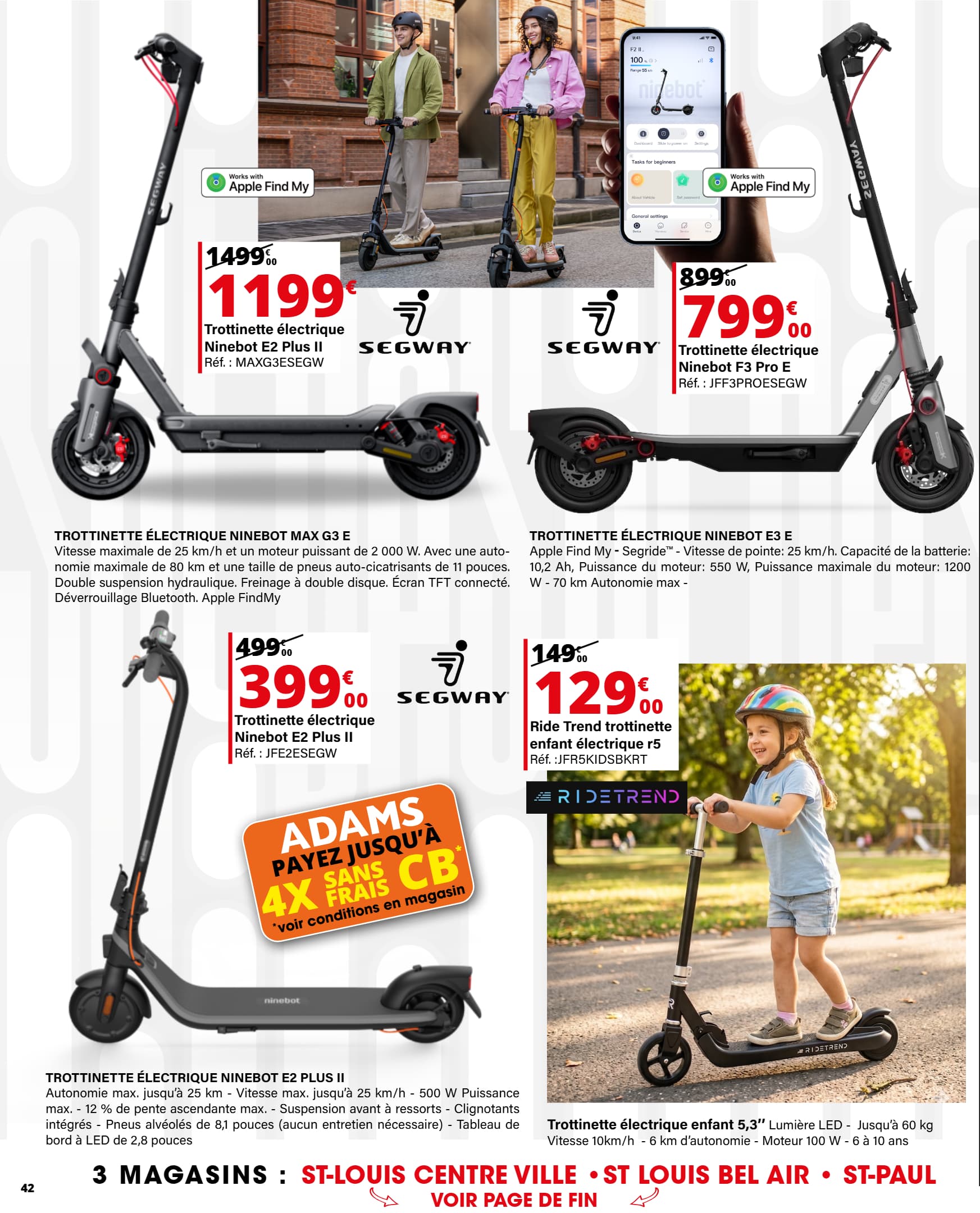 Ride trend trottinette enfant électrique r5