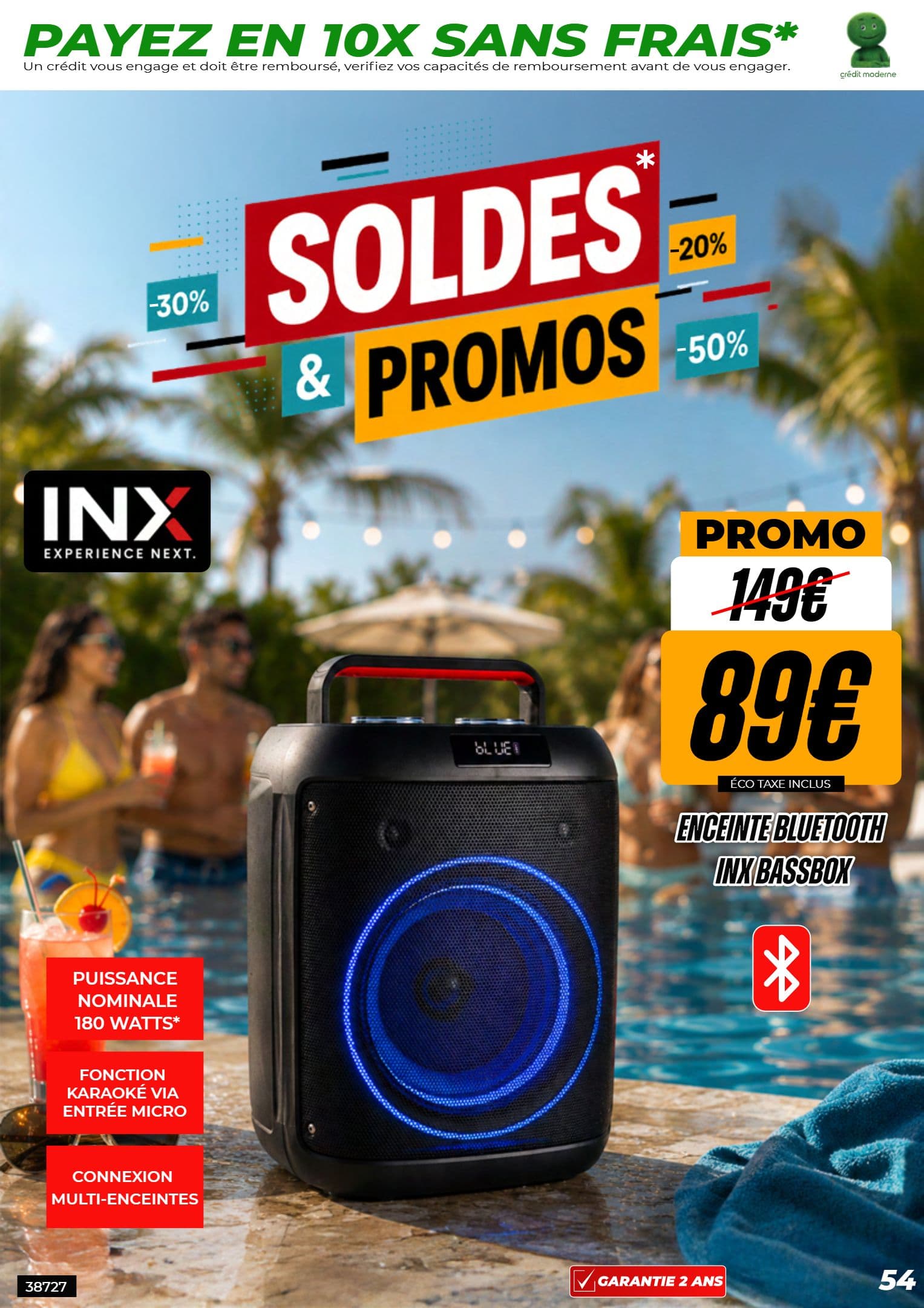 Enceinte bluetooth inx bassbox