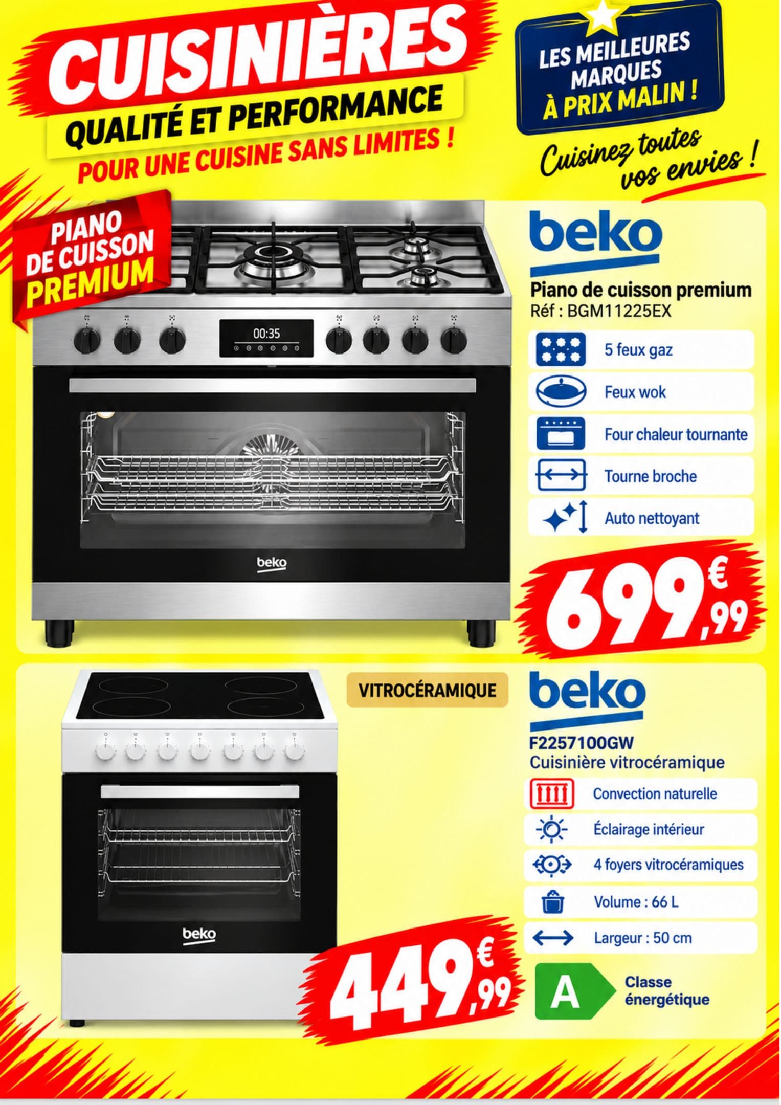 Cuisinière vitrocéramique