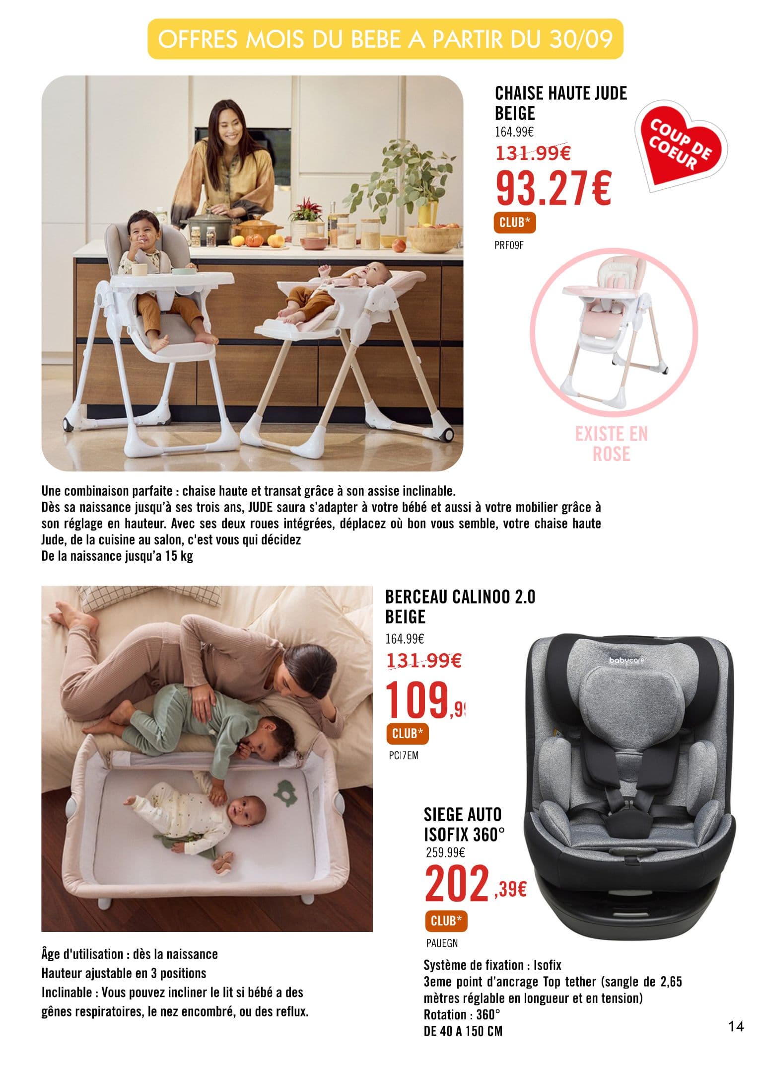 Siège auto isofix 360°