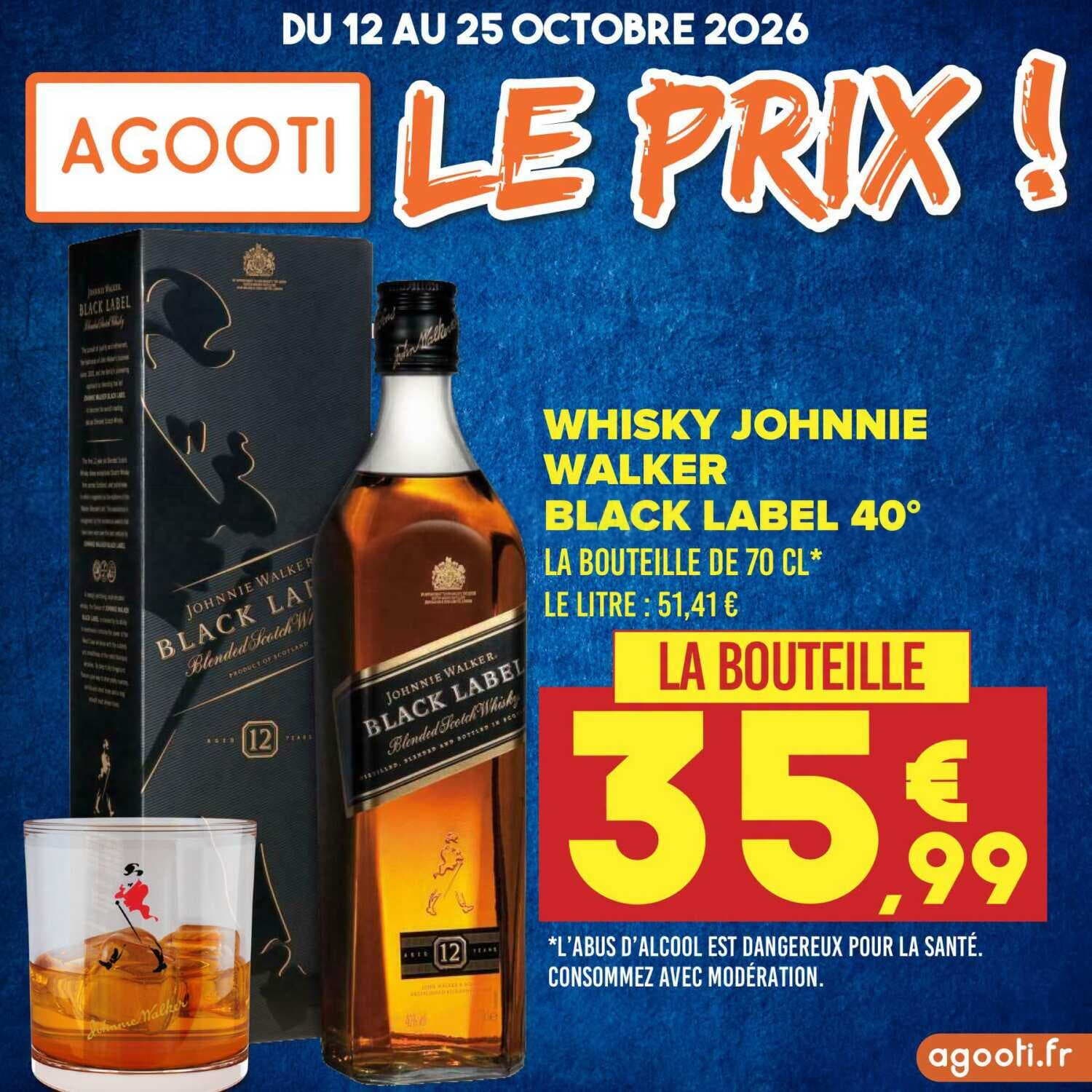 Whisky Johnnie Walker Black Label 40°