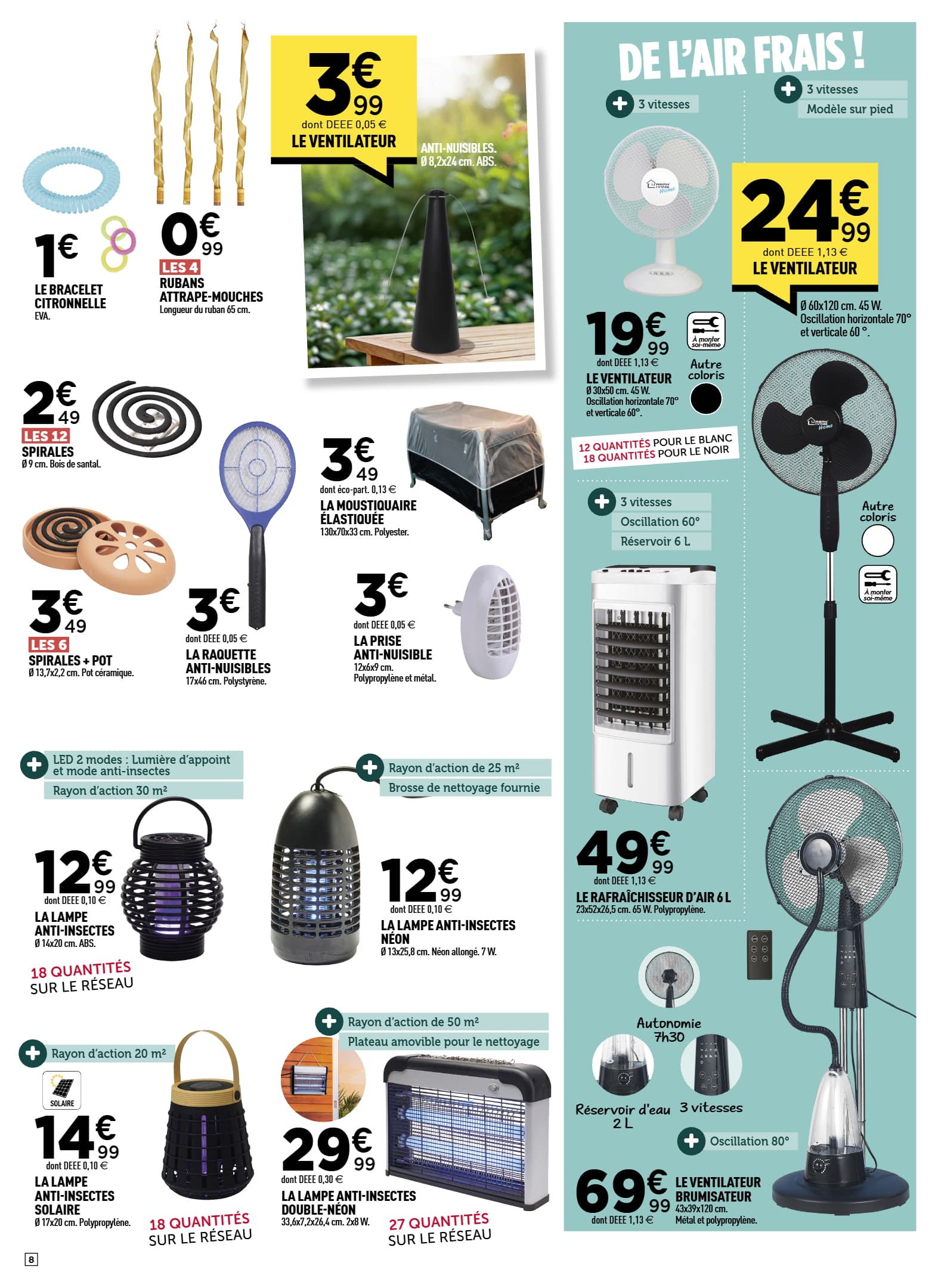 Le ventilateur brumisateur
