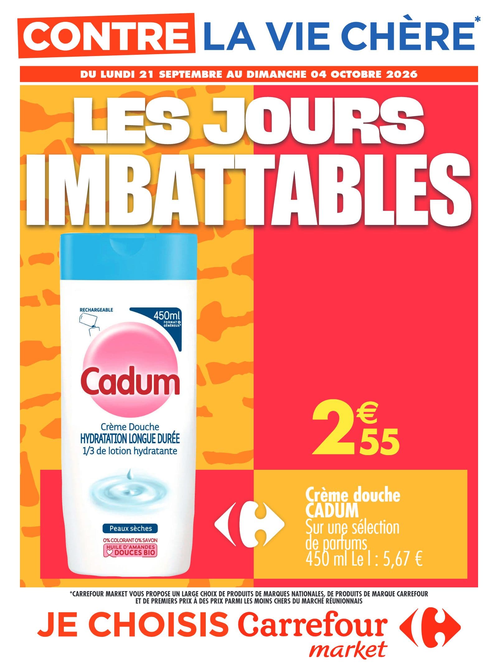 Crème douche cadum