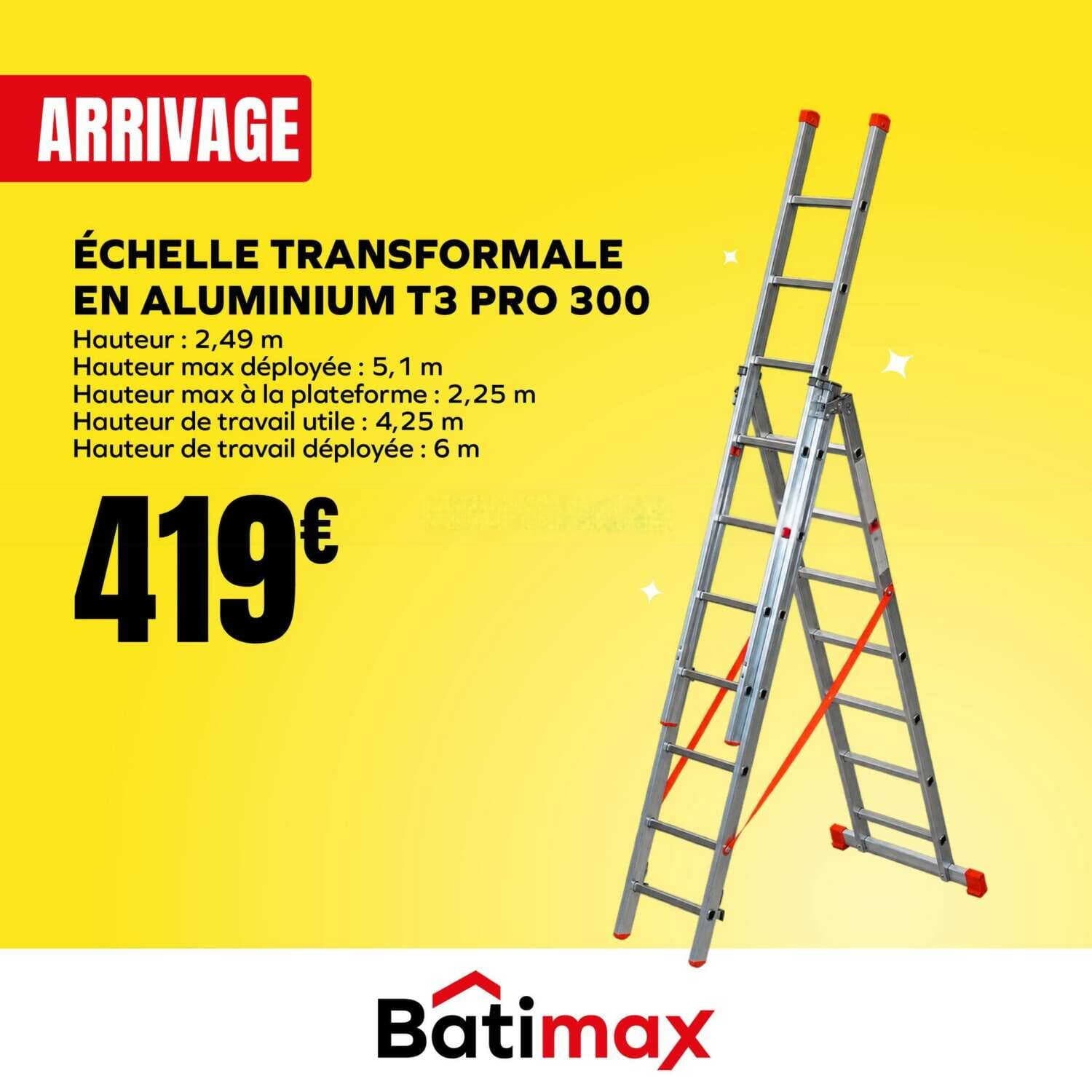 Échelle transformable en aluminium t3 pro 300