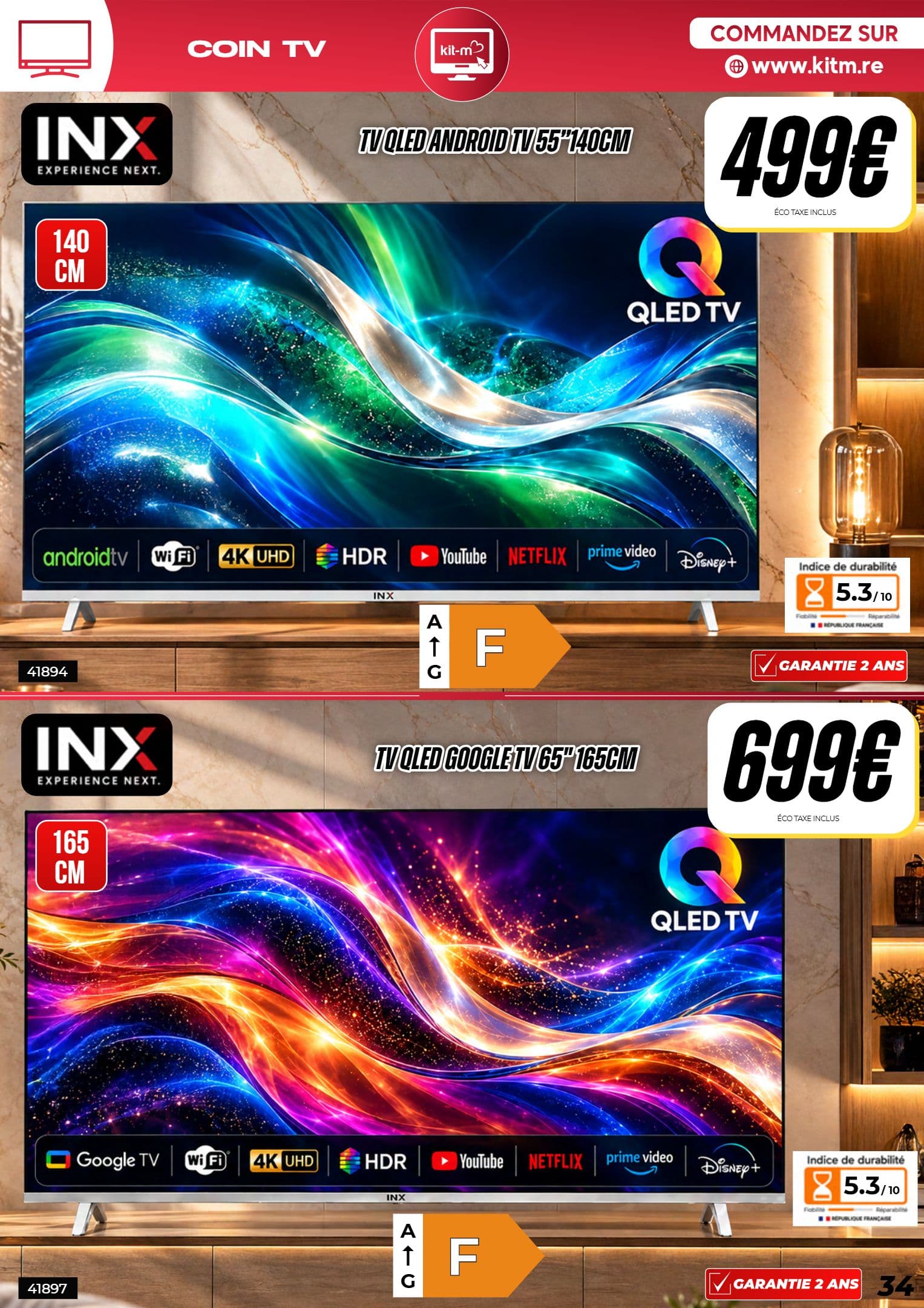 TV QLED Google TV 65" 165CM