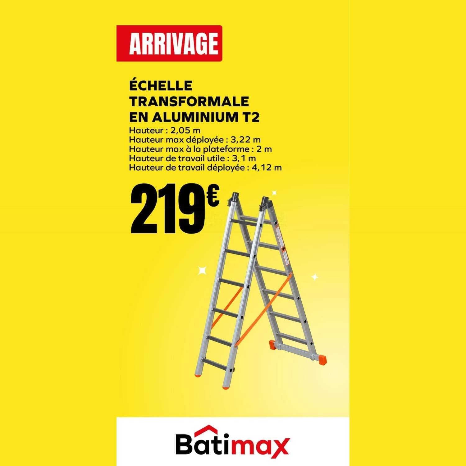 Échelle transformable en aluminium t2