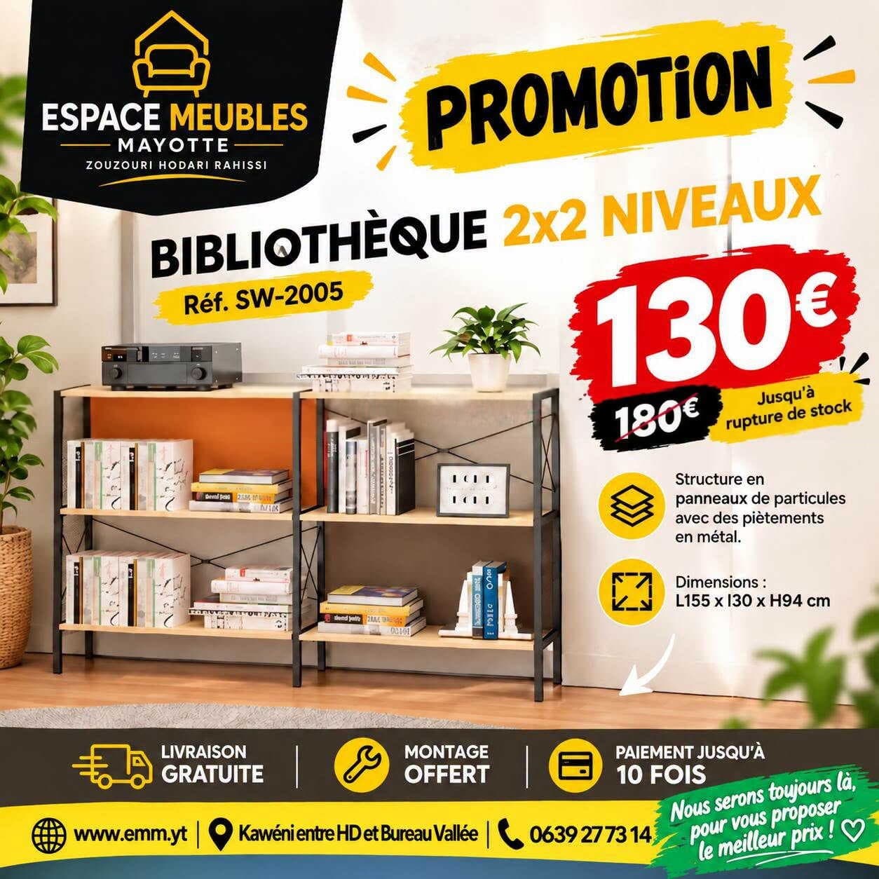 Bibliothèque 2x2 niveaux