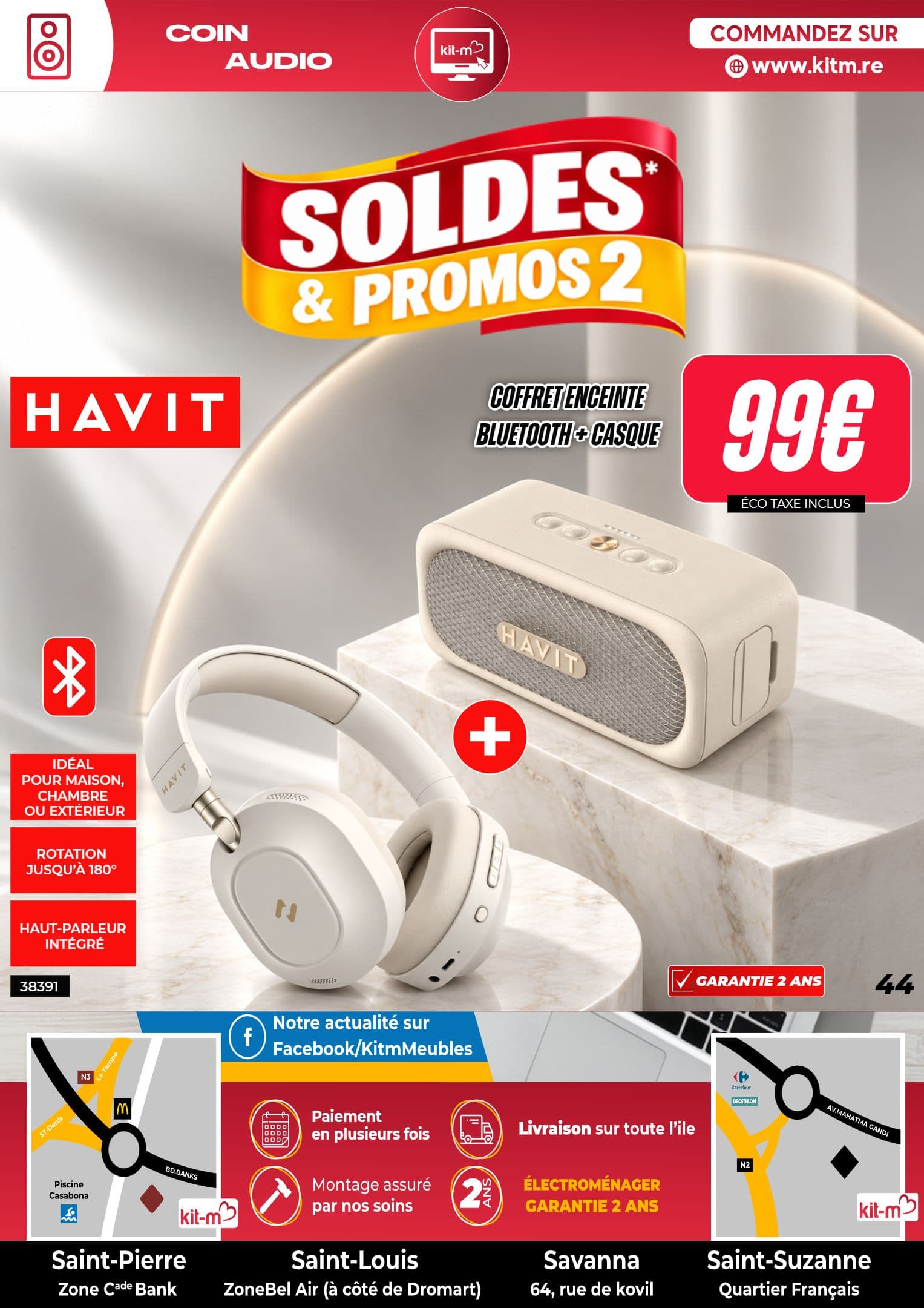 Havit coffret enceinte bluetooth + casque