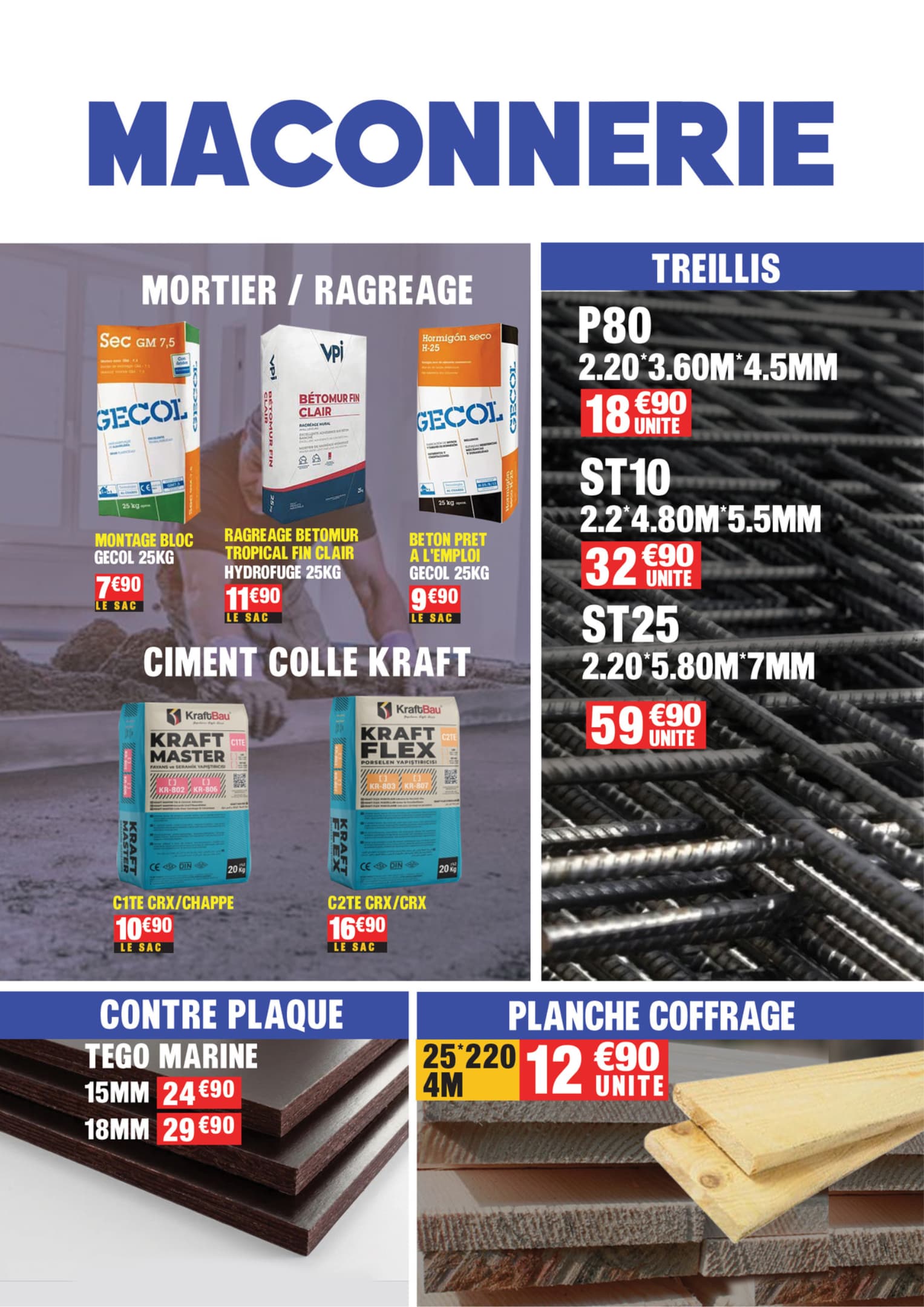 Planche coffrage