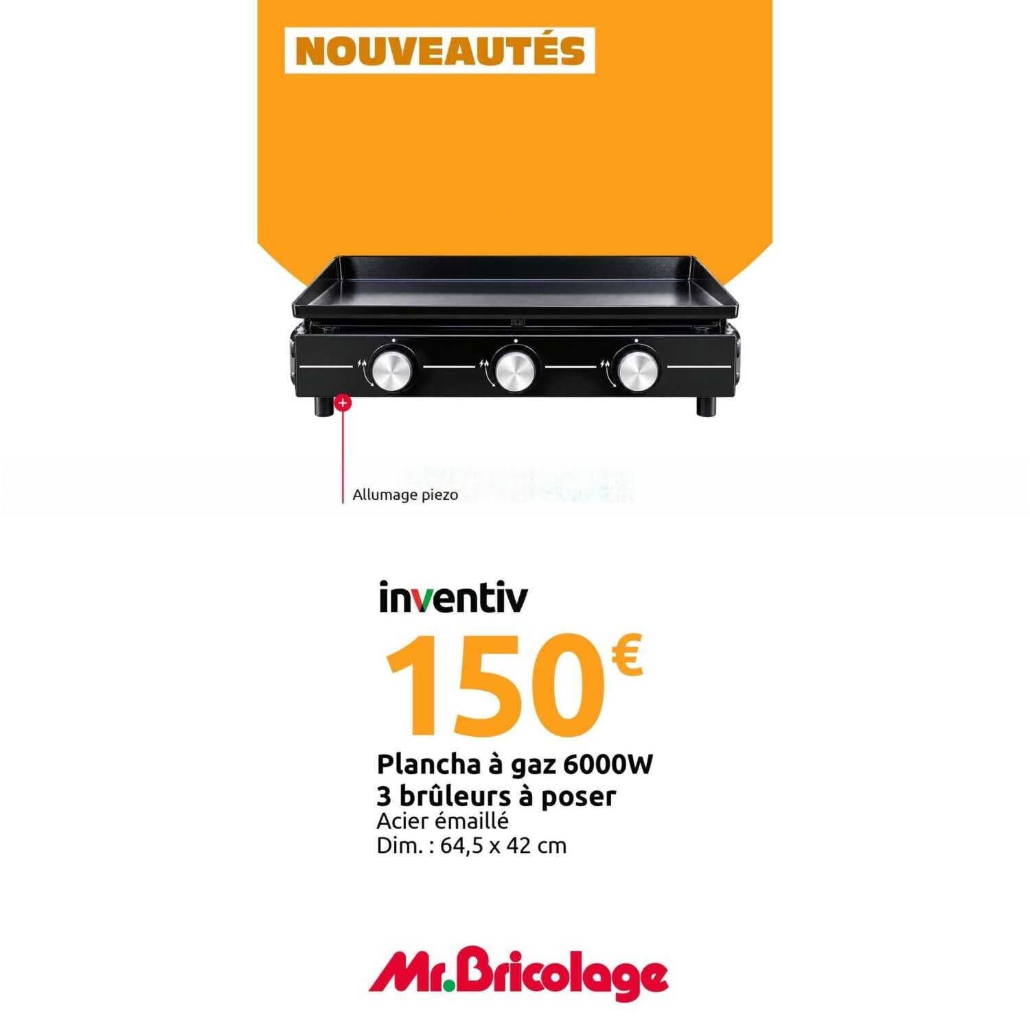 Plancha à gaz 6000w