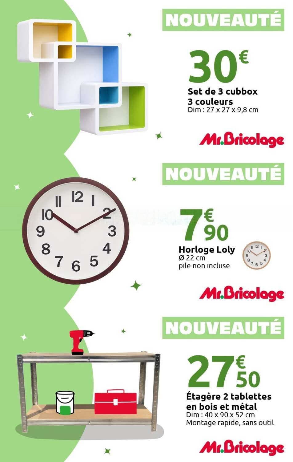 Étagère 2 tablettes en bois et métal
