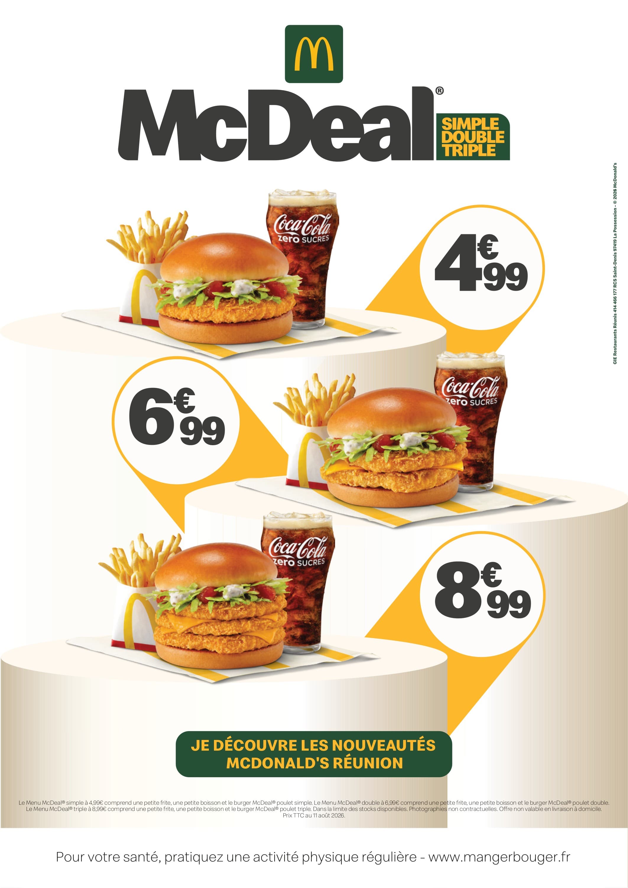 Menu mcdeal triple