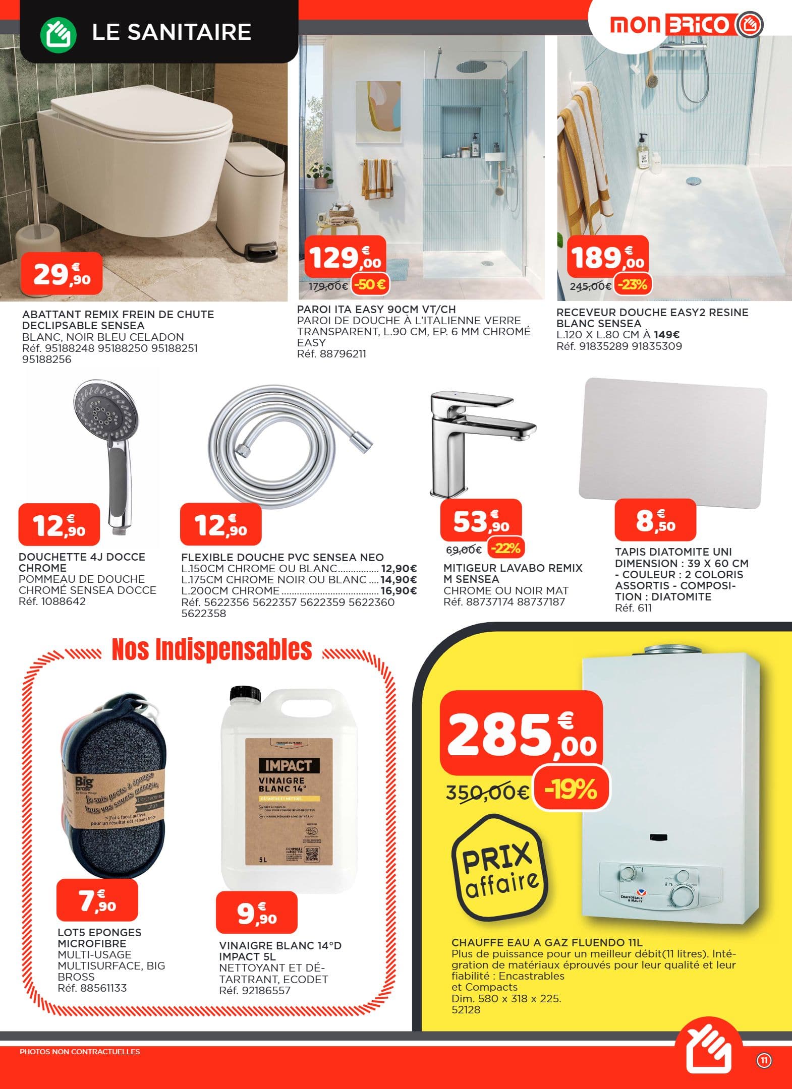 Chauffe eau à gaz fluendo 11l