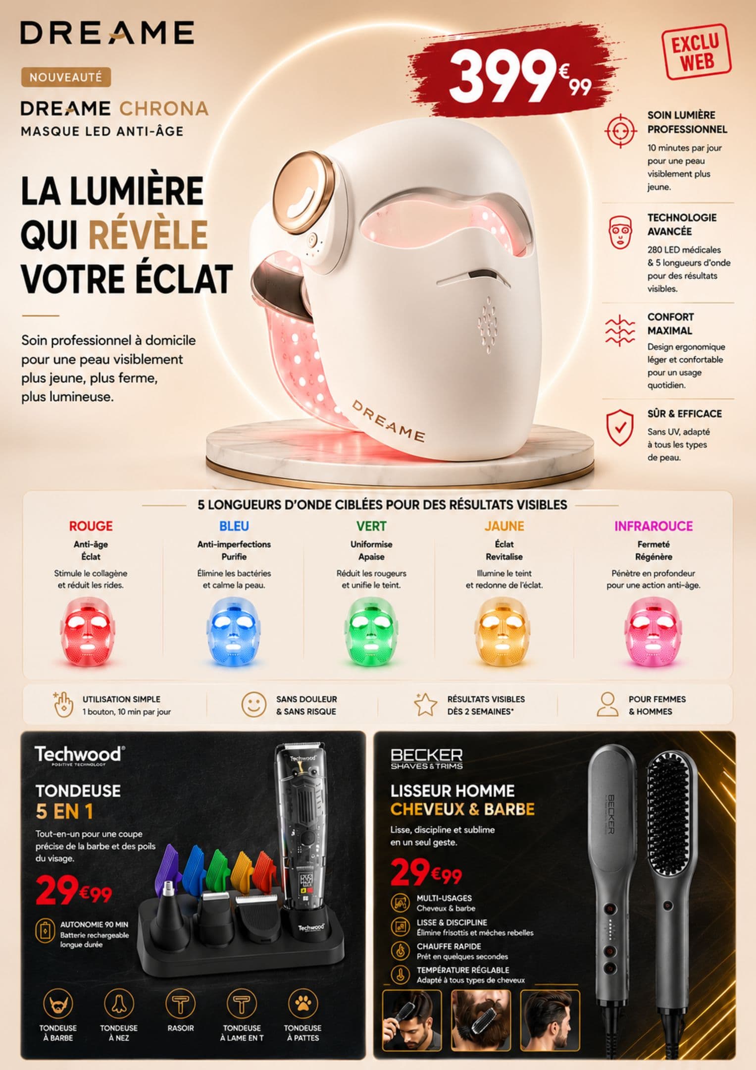 Becker lisseur homme cheveux & barbe